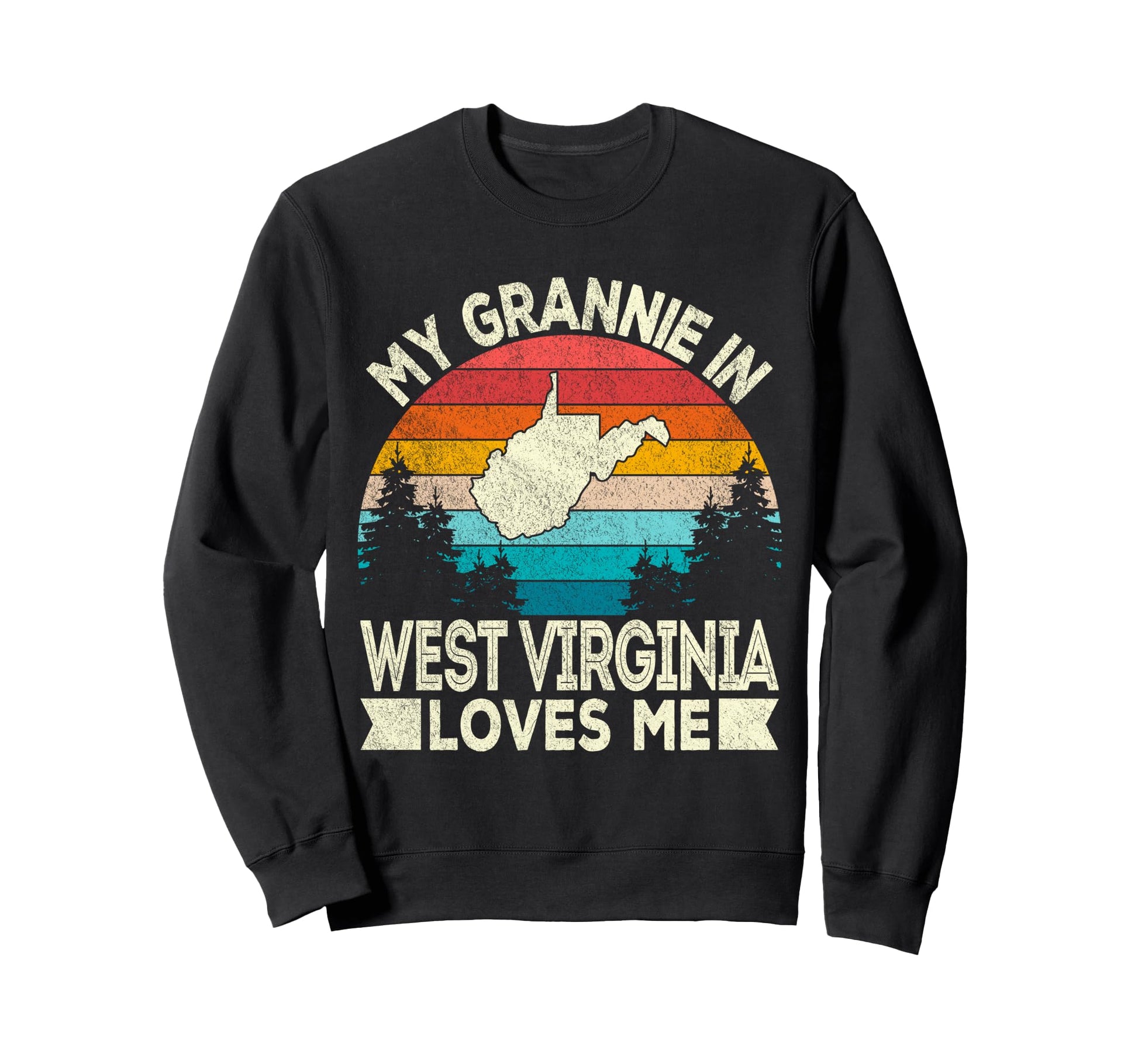 My Grannie West Virginia Loves Me Sweatshirt - Minimalist Print for Adults - T-Shirt, Sweatshirt, Hoodie