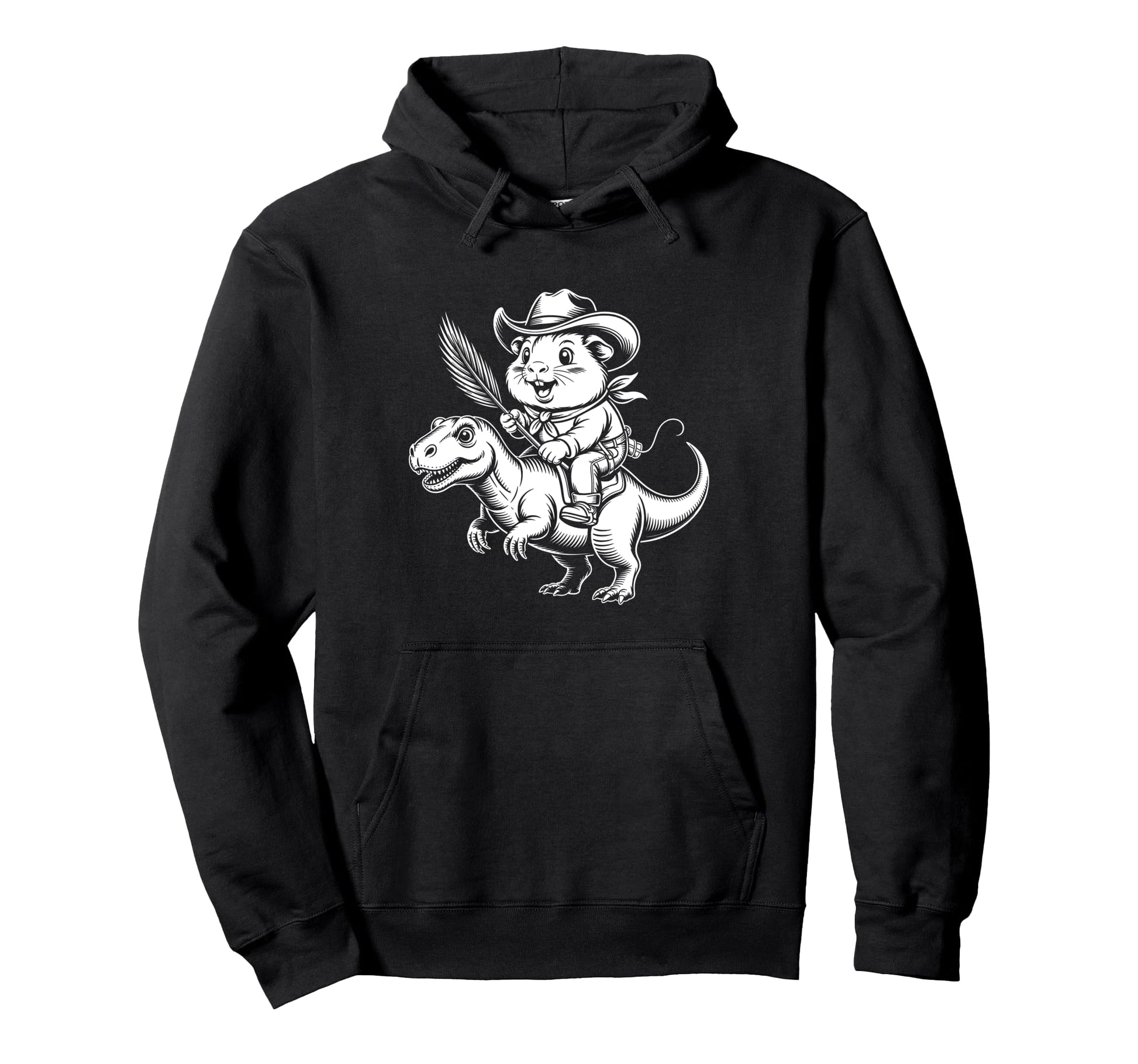 Guinea Pig Cowboy Dinosaur Accessoires Hoodie - Novelty Apparel Men Women - T-Shirt, Sweatshirt, Hoodie