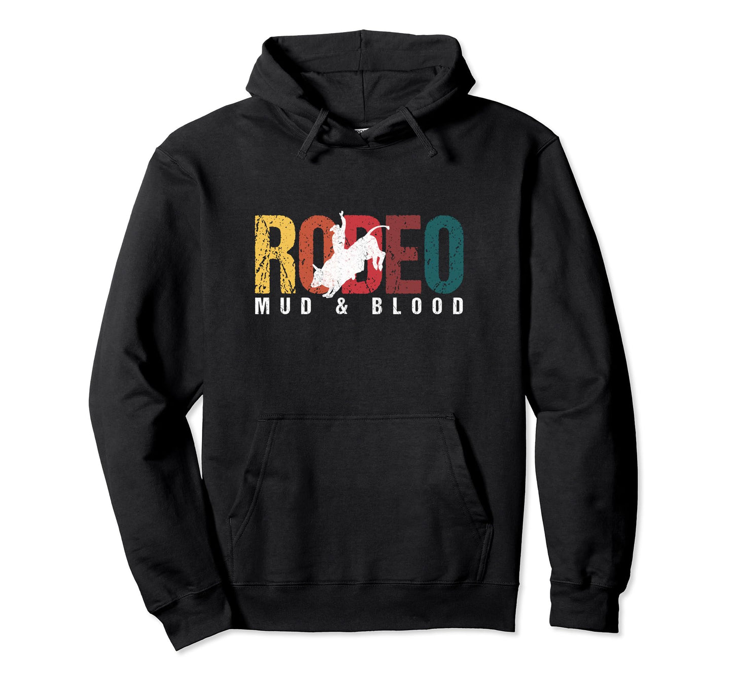 Bull Rider Bull Riding Western Rodeo Hoodie - Unique Graphic for Adults - T-Shirt, Sweatshirt, Hoodie