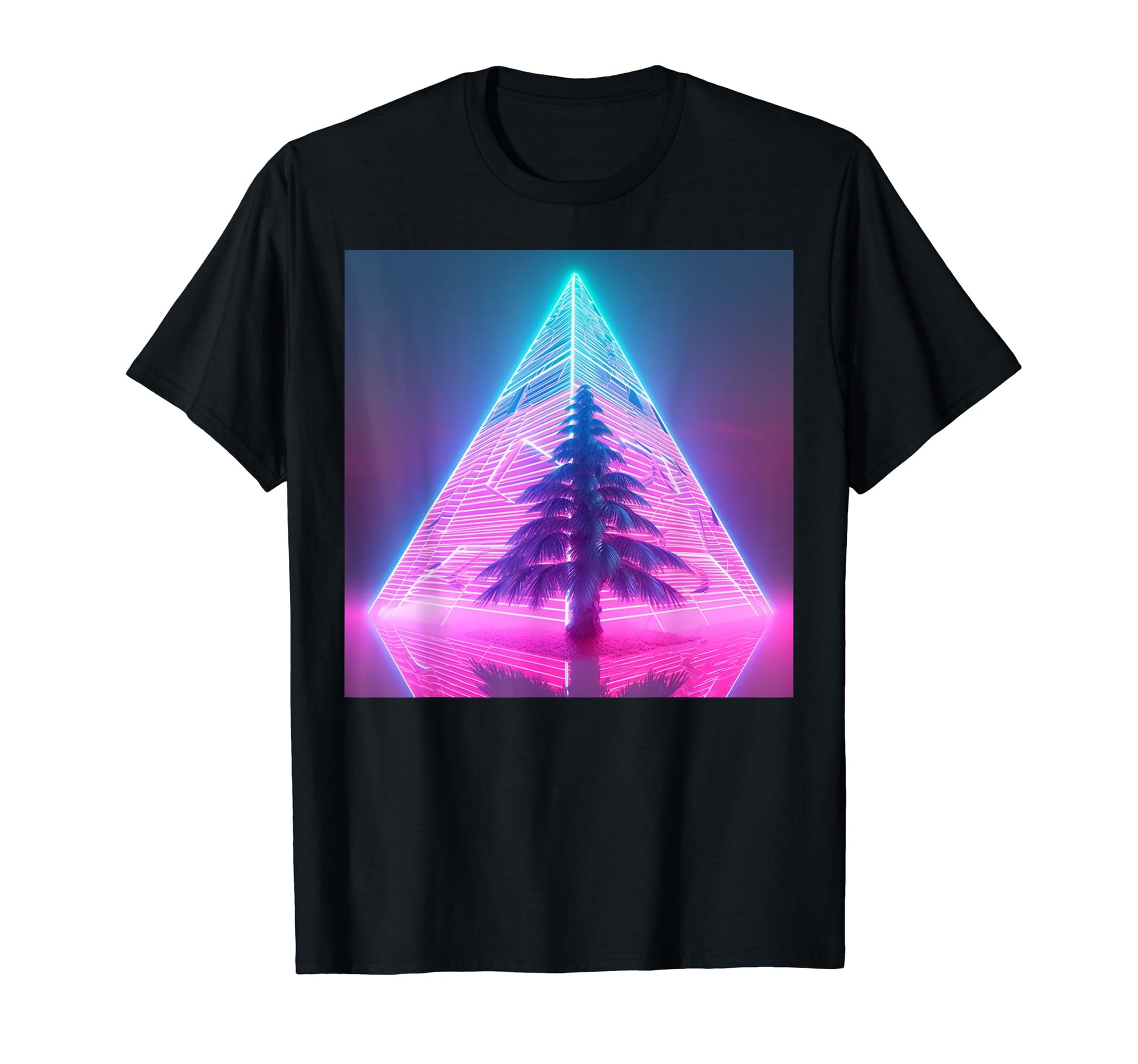 Vaporwave Core Aesthetic Tree Ai T-Shirt - Casual Everyday Wear Unisex - T-Shirt, Sweatshirt, Hoodie