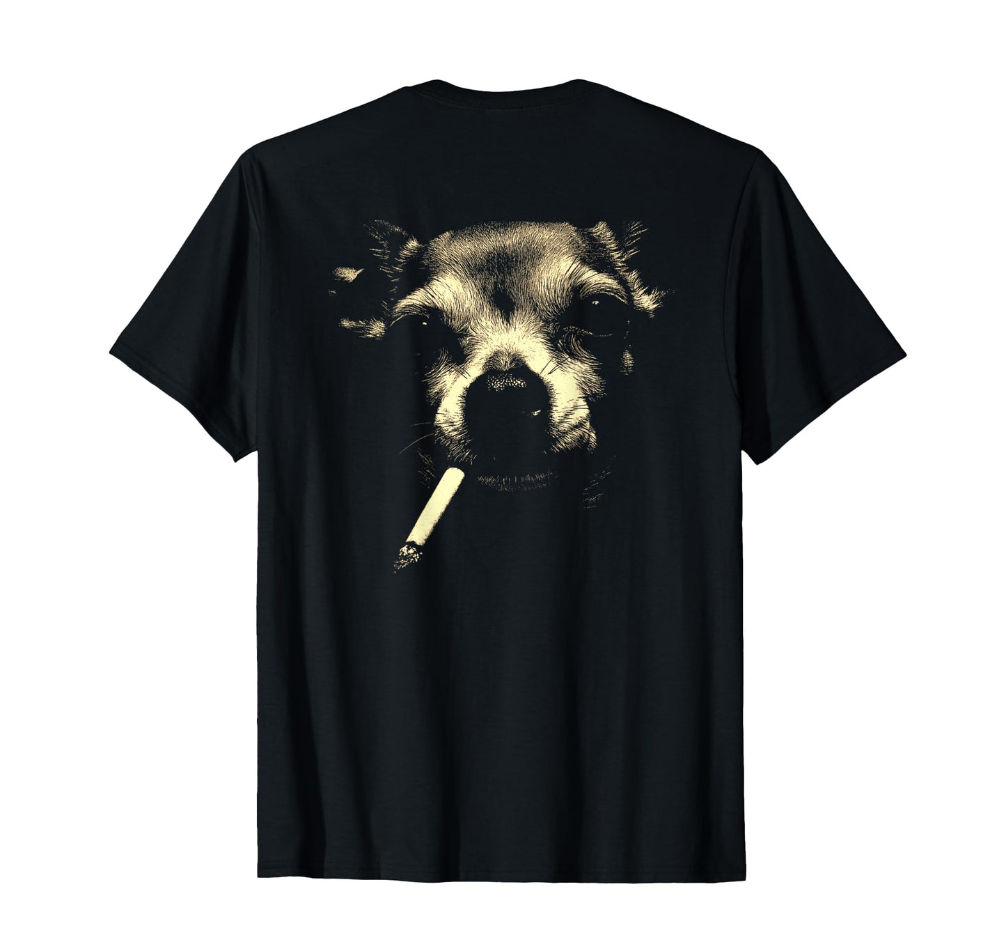 Chihuahua Smoking Cigarette Grunge Meme T-Shirt - Graphic Print for Adults - T-Shirt, Sweatshirt, Hoodie