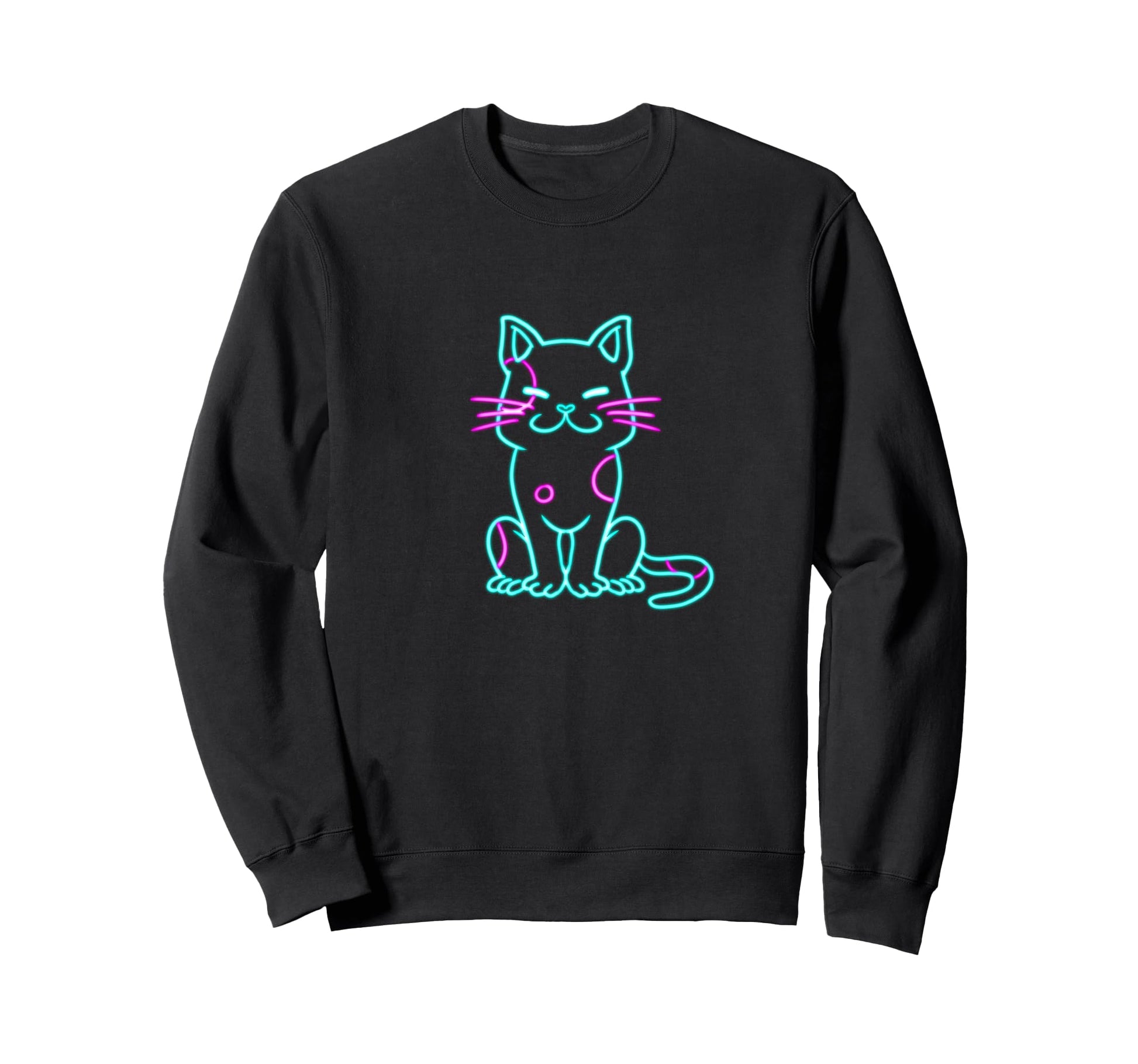 Sweet Cat Vaporwave Synthwave Sweatshirt - Streetwear Style Men Women - T-Shirt, Sweatshirt, Hoodie