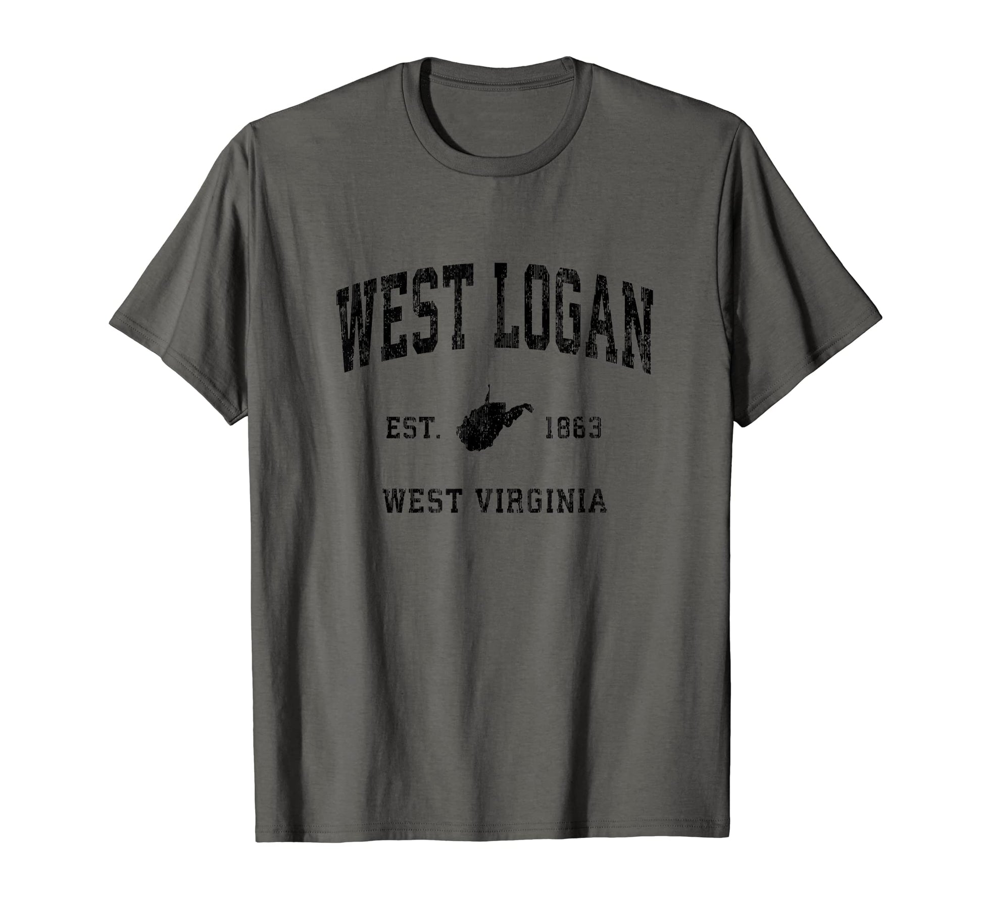 West Logan West Virginia Wv Athletic Black T-Shirt - Trendy Graphic Unisex - T-Shirt, Sweatshirt, Hoodie