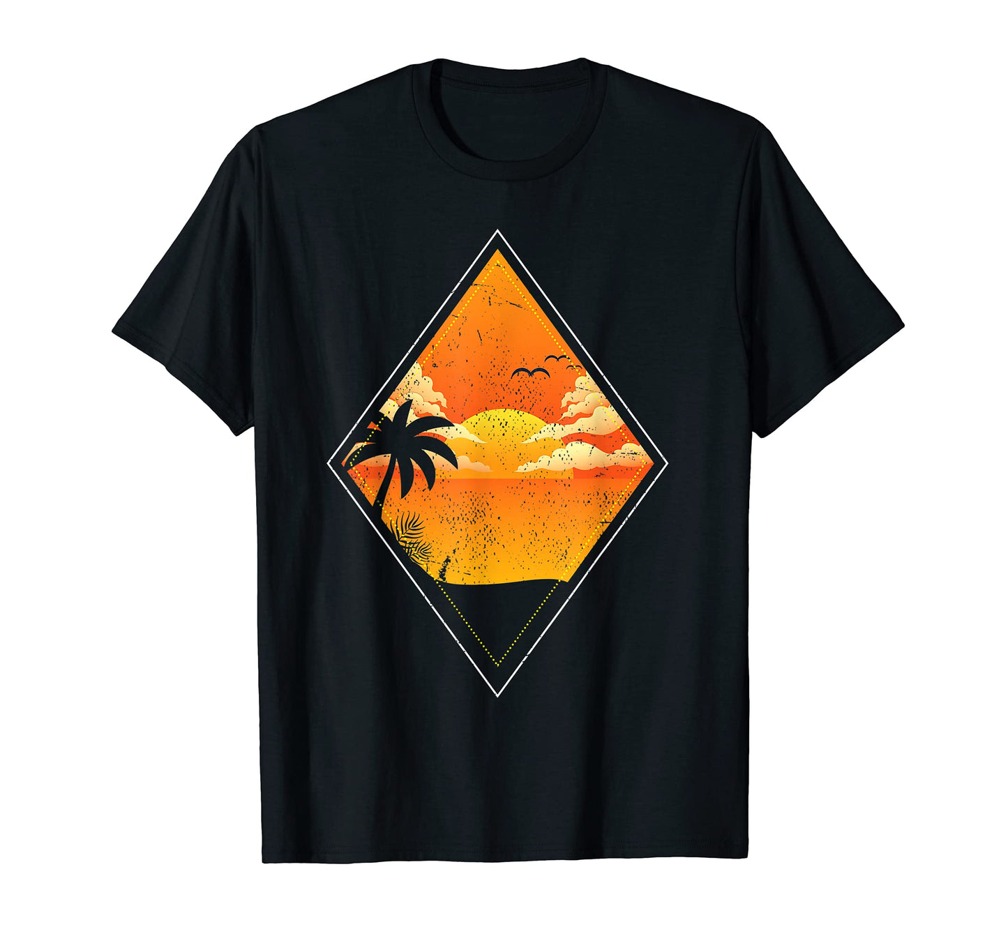 Sunset Palm Tree 90S Aesthetic 80S T-Shirt - Fun Novelty Design Men Women - T-Shirt, Sweatshirt, Hoodie