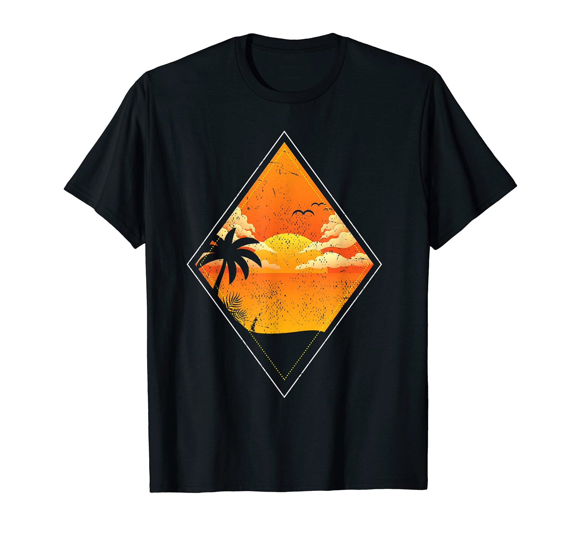 Sunset Palm Tree 90S Aesthetic 80S T-Shirt - Fun Novelty Design Men Women - T-Shirt, Sweatshirt, Hoodie