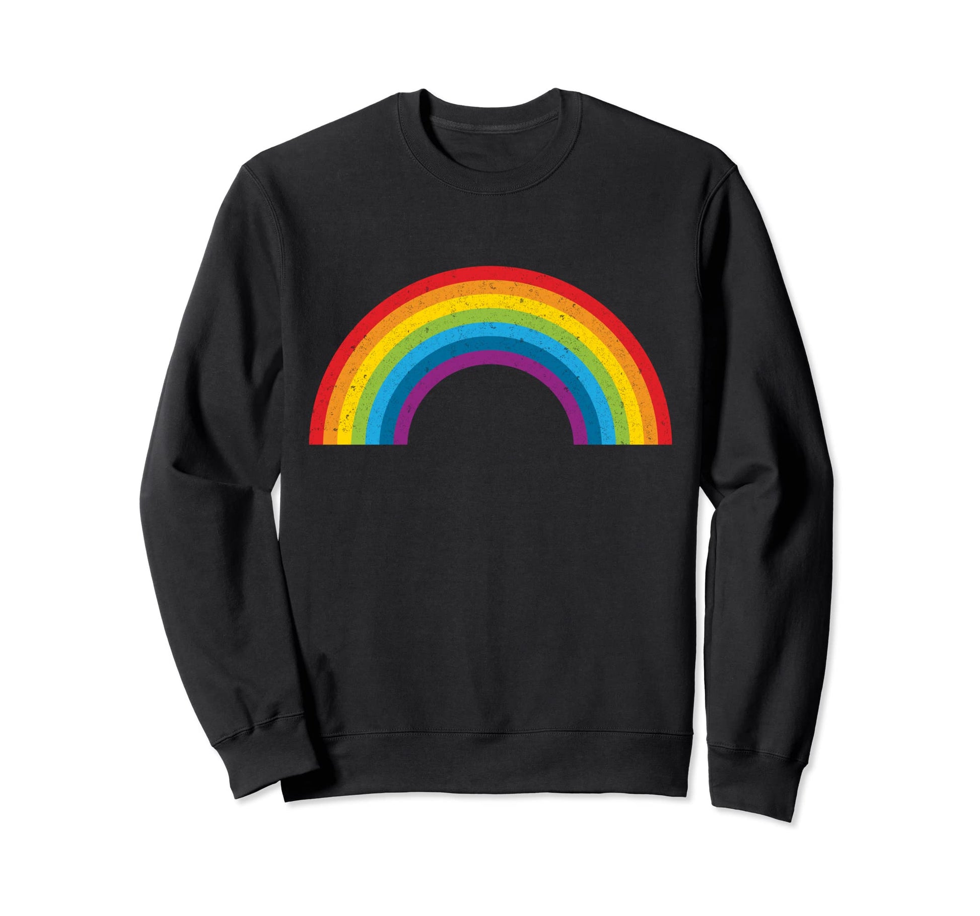 Rainbow 80S Pride Lesbian Gay Lgbt Q Sweatshirt - Minimalist Print Unisex - T-Shirt, Sweatshirt, Hoodie
