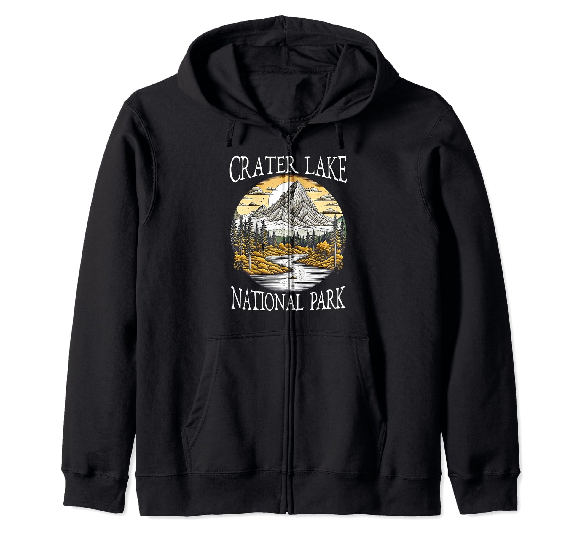 Crater Lake National Park Oregon Sweatshirt - Minimalist Print for Adults - T-Shirt, Sweatshirt, Hoodie
