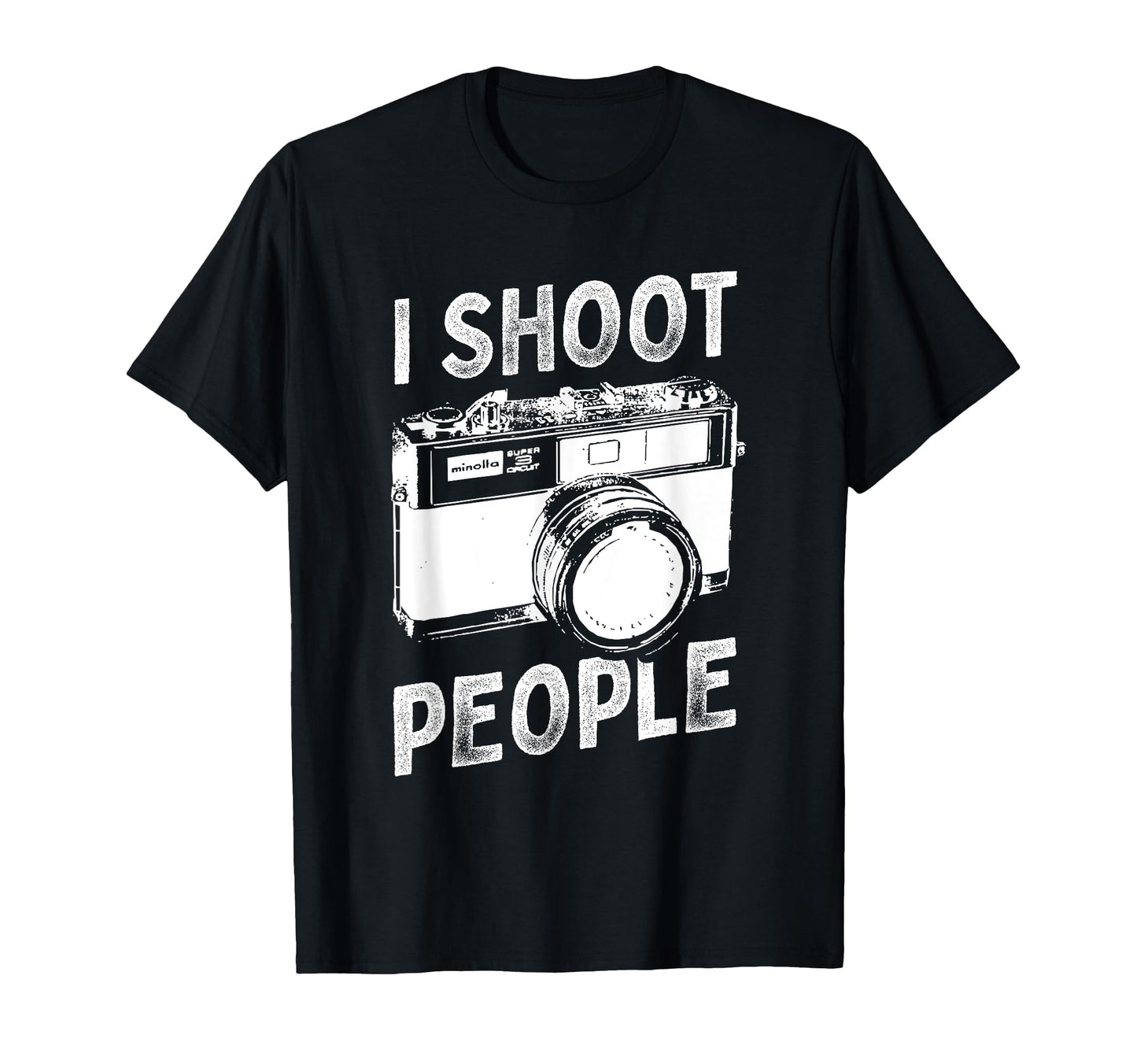 Funny Photography Pun I Shoot People T-Shirt - Minimalist Print for Adults - T-Shirt, Sweatshirt, Hoodie