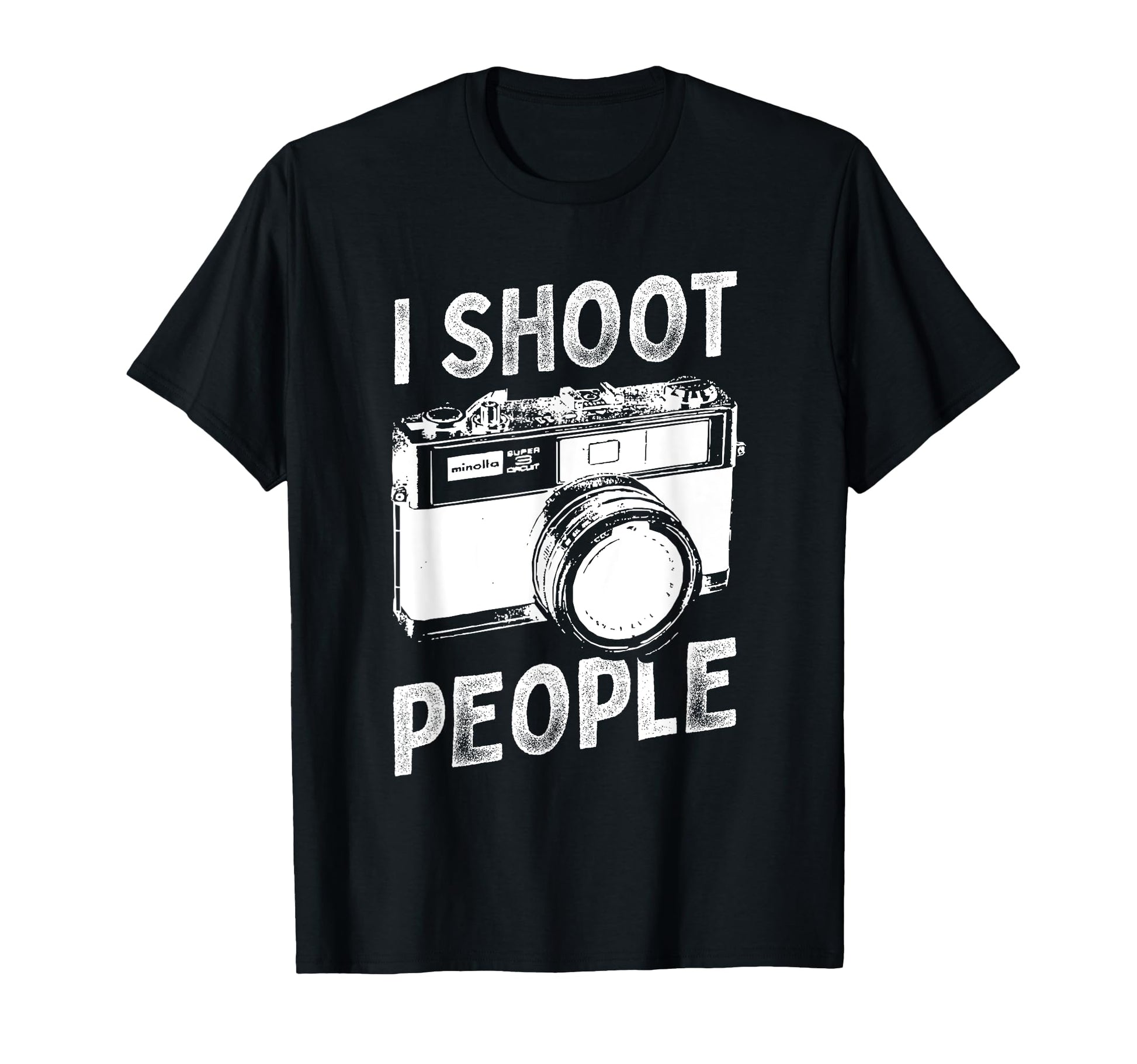 Funny Photography Pun I Shoot People T-Shirt - Minimalist Print for Adults - T-Shirt, Sweatshirt, Hoodie