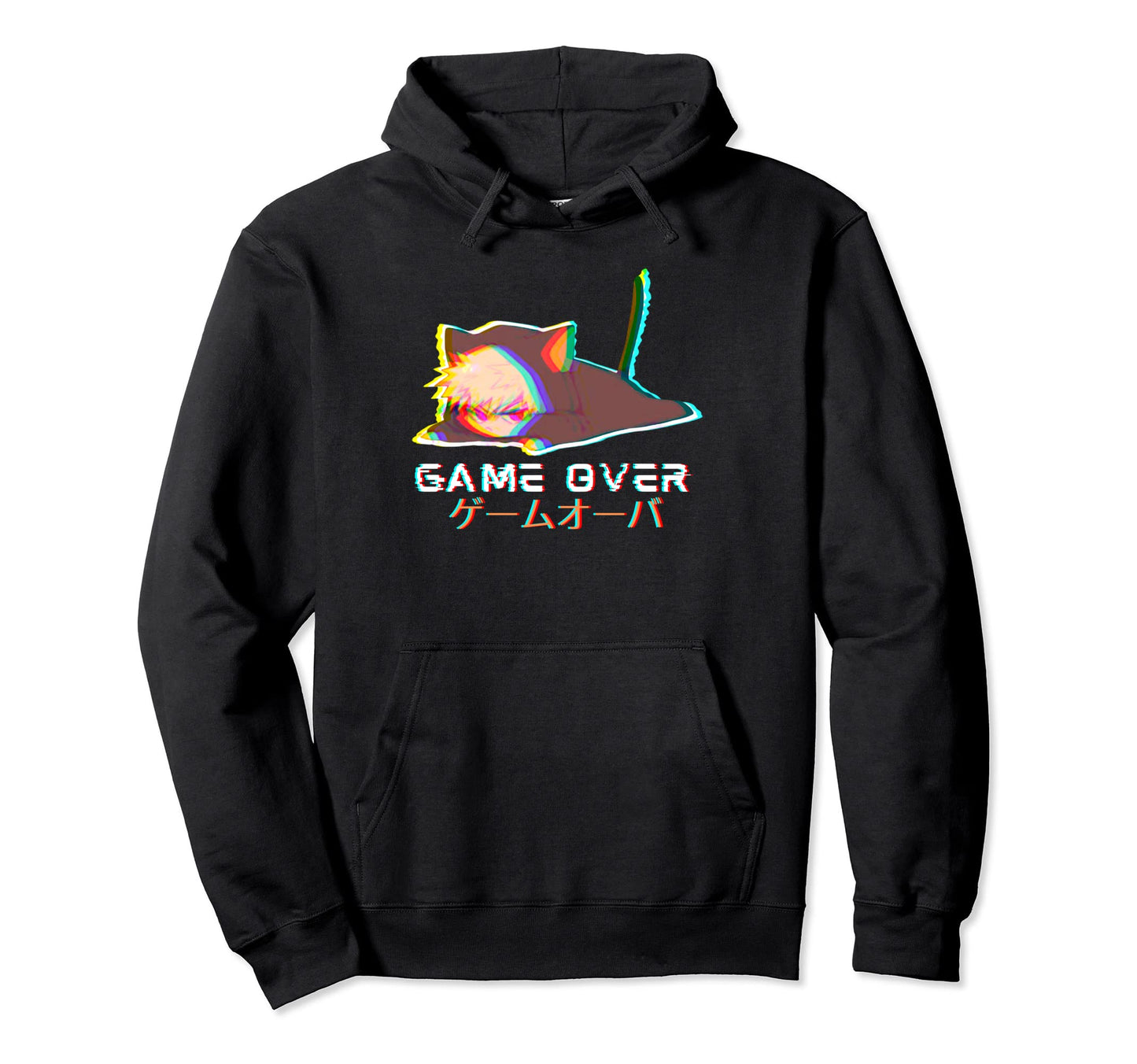 Vaporwave Game Over Anime Sad Japanese Hoodie - Trendy Graphic for Adults - T-Shirt, Sweatshirt, Hoodie