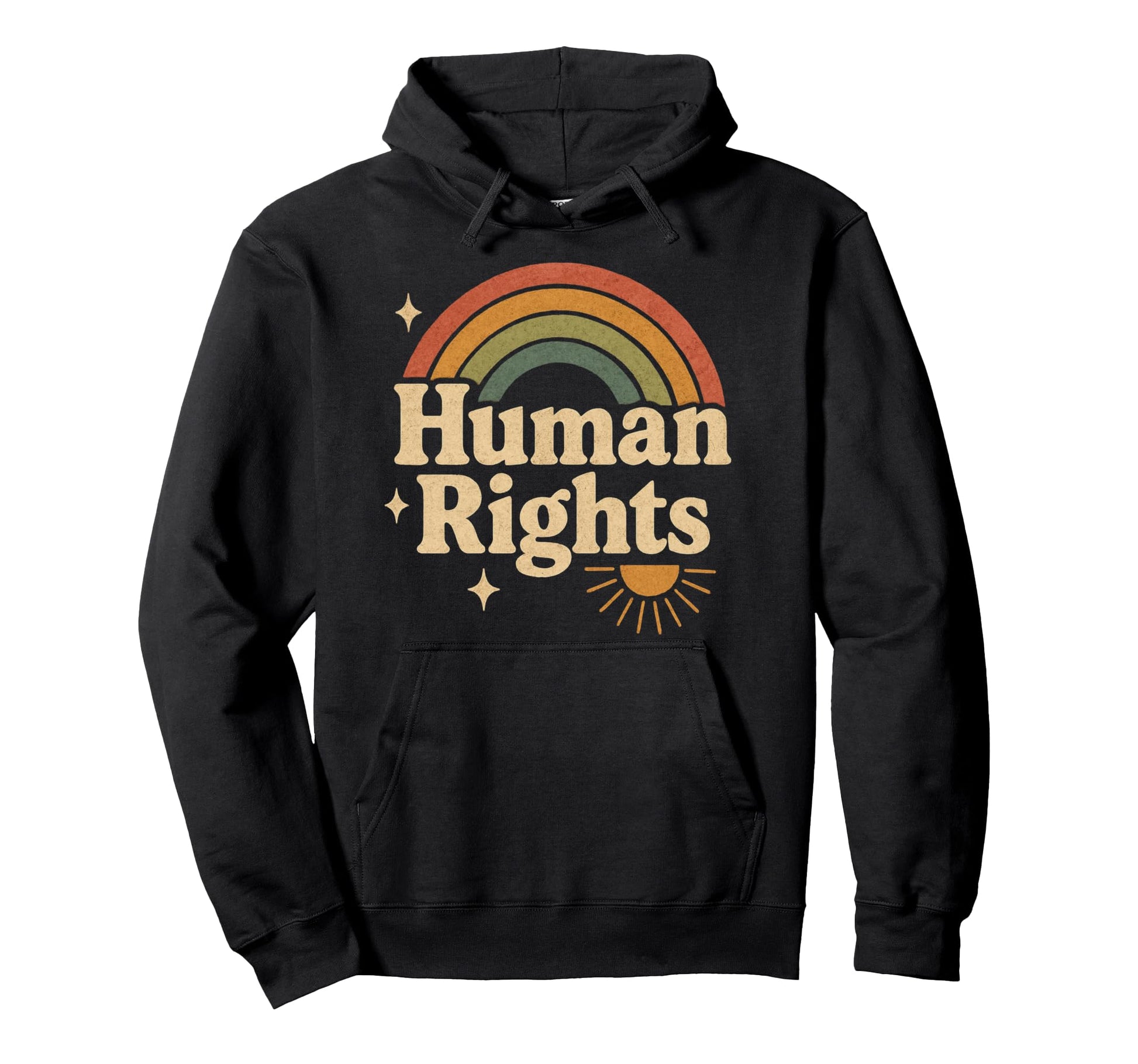 Big Fan Human Rights Rainbow Hoodie - Graphic Print Men Women - T-Shirt, Sweatshirt, Hoodie