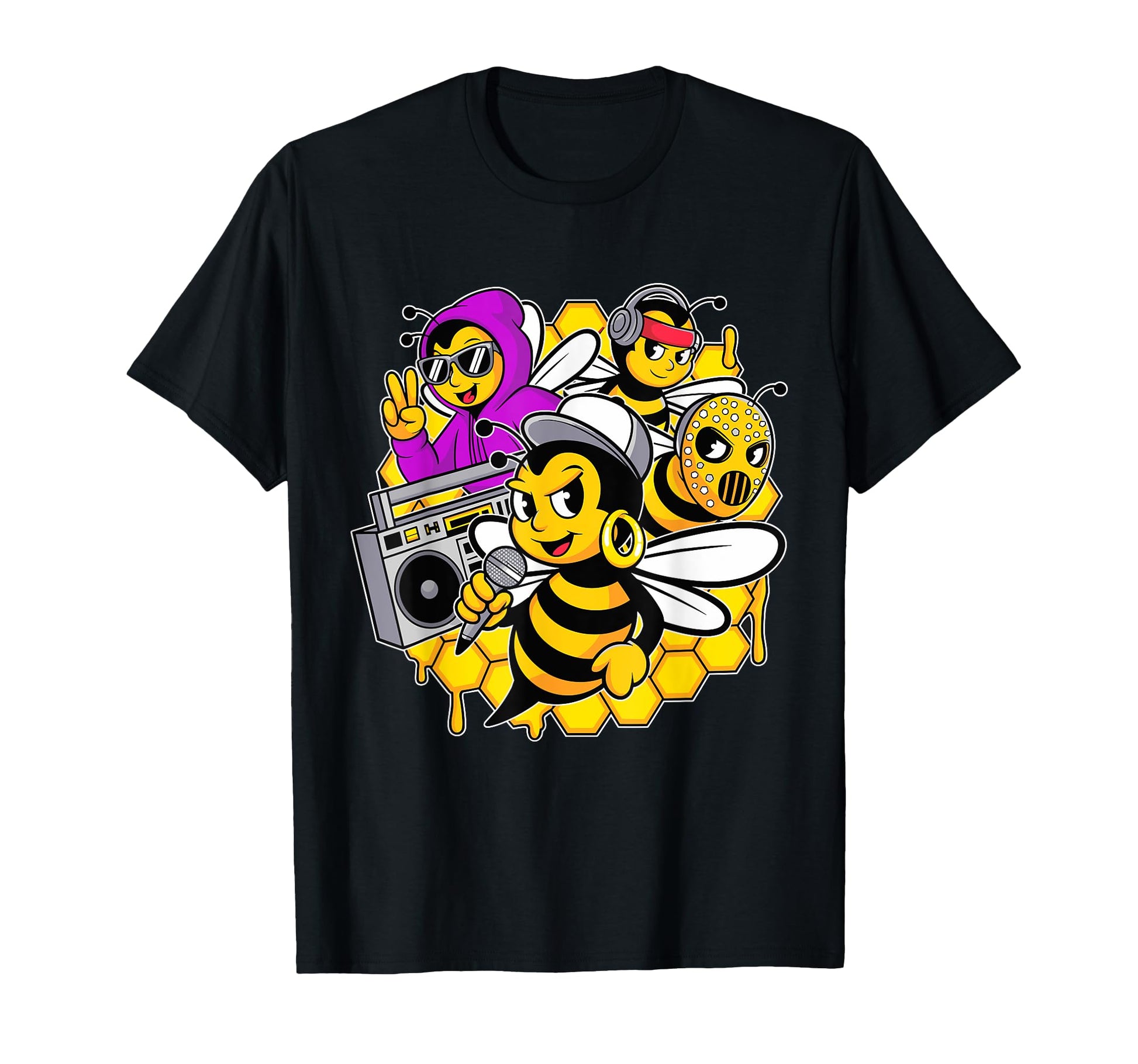 Bees Hip Hop Dance Crew Old School Rap T-Shirt - Fun Novelty Design Unisex - T-Shirt, Sweatshirt, Hoodie