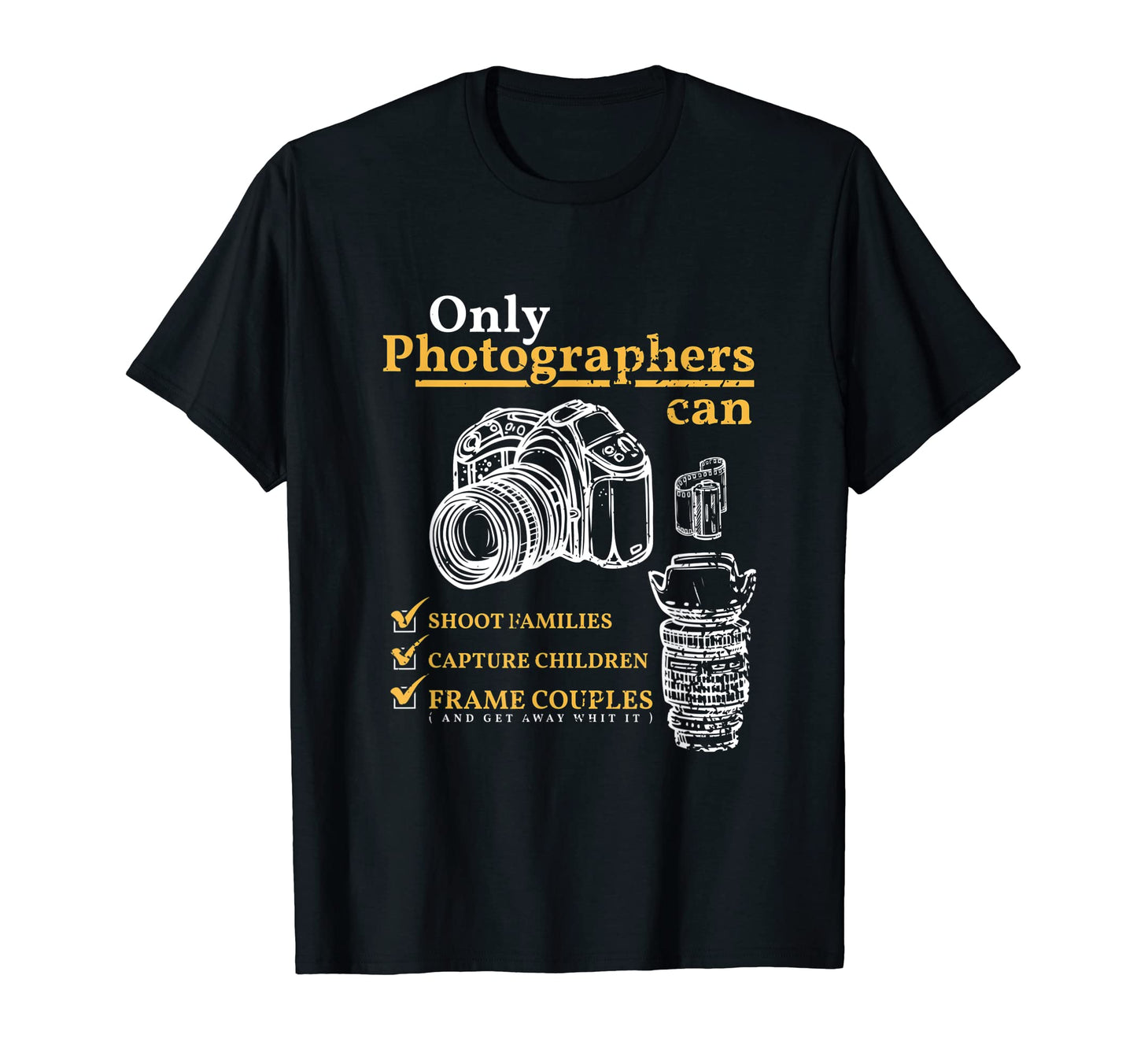 Camera Checklists Funny Photography T-Shirt - Custom Art Print Unisex - T-Shirt, Sweatshirt, Hoodie