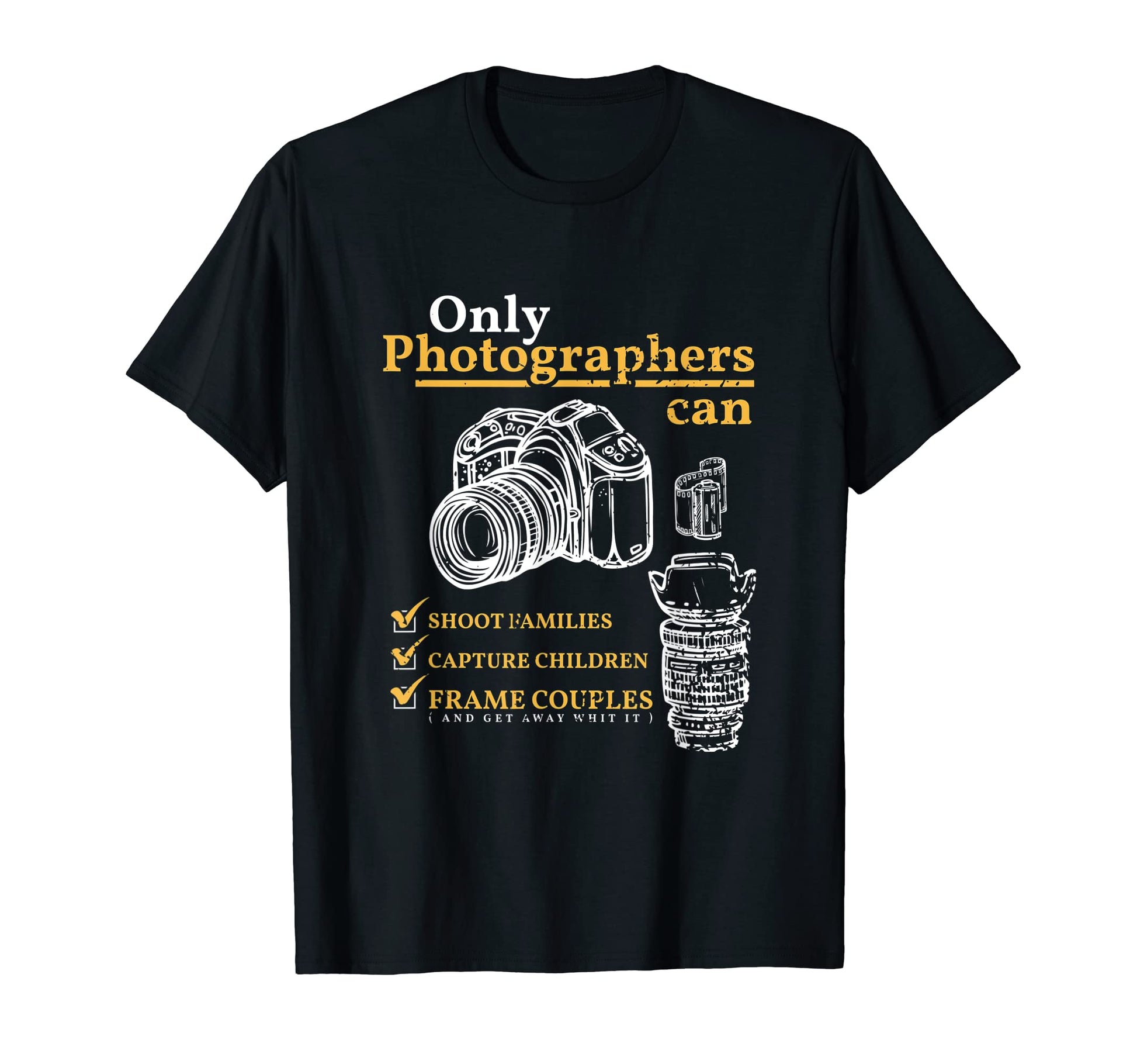 Camera Checklists Funny Photography T-Shirt - Custom Art Print Unisex - T-Shirt, Sweatshirt, Hoodie