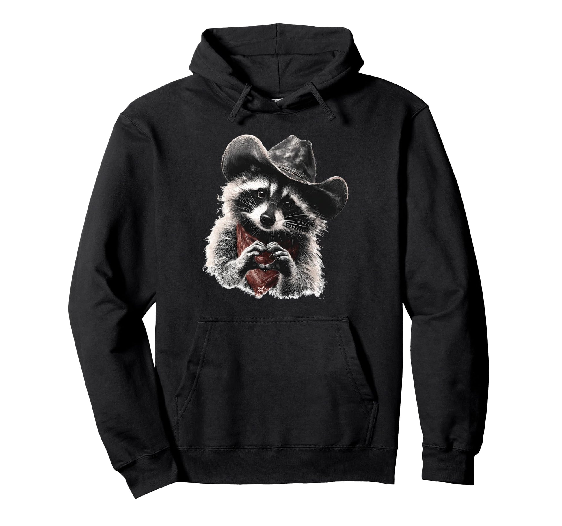 Raccoon Cowboy Rodeo Cowgirl Western Hoodie - Aesthetic Graphic Unisex - T-Shirt, Sweatshirt, Hoodie