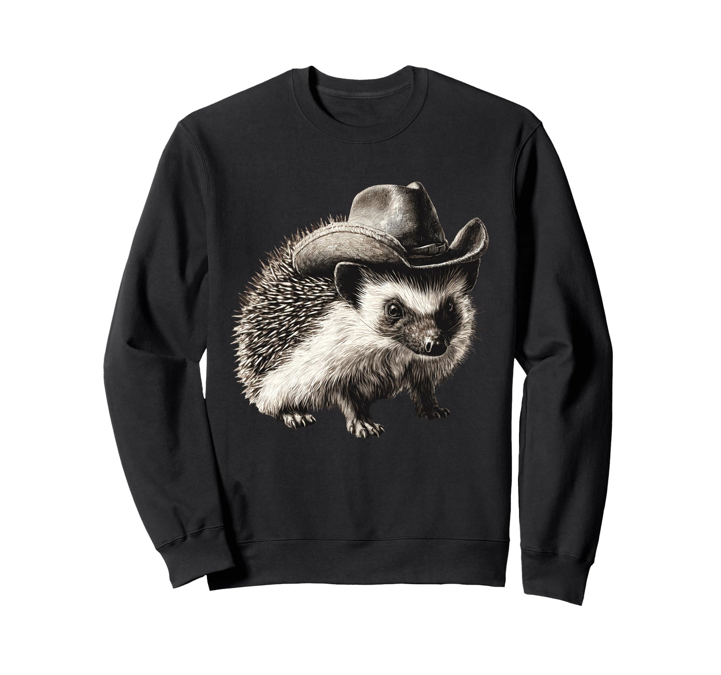 Hedgehog Cowboy Rodeo Cowgirl Western Sweatshirt - Minimalist Print Unisex - T-Shirt, Sweatshirt, Hoodie