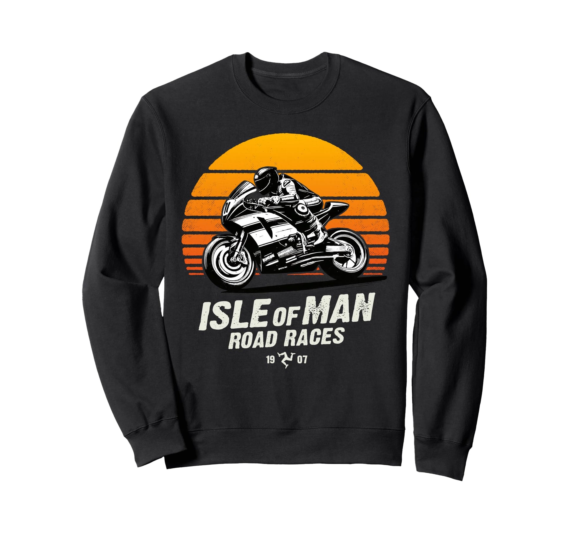 Isle Motorcycle Races Motorbike Sweatshirt - Streetwear Style for Adults - T-Shirt, Sweatshirt, Hoodie
