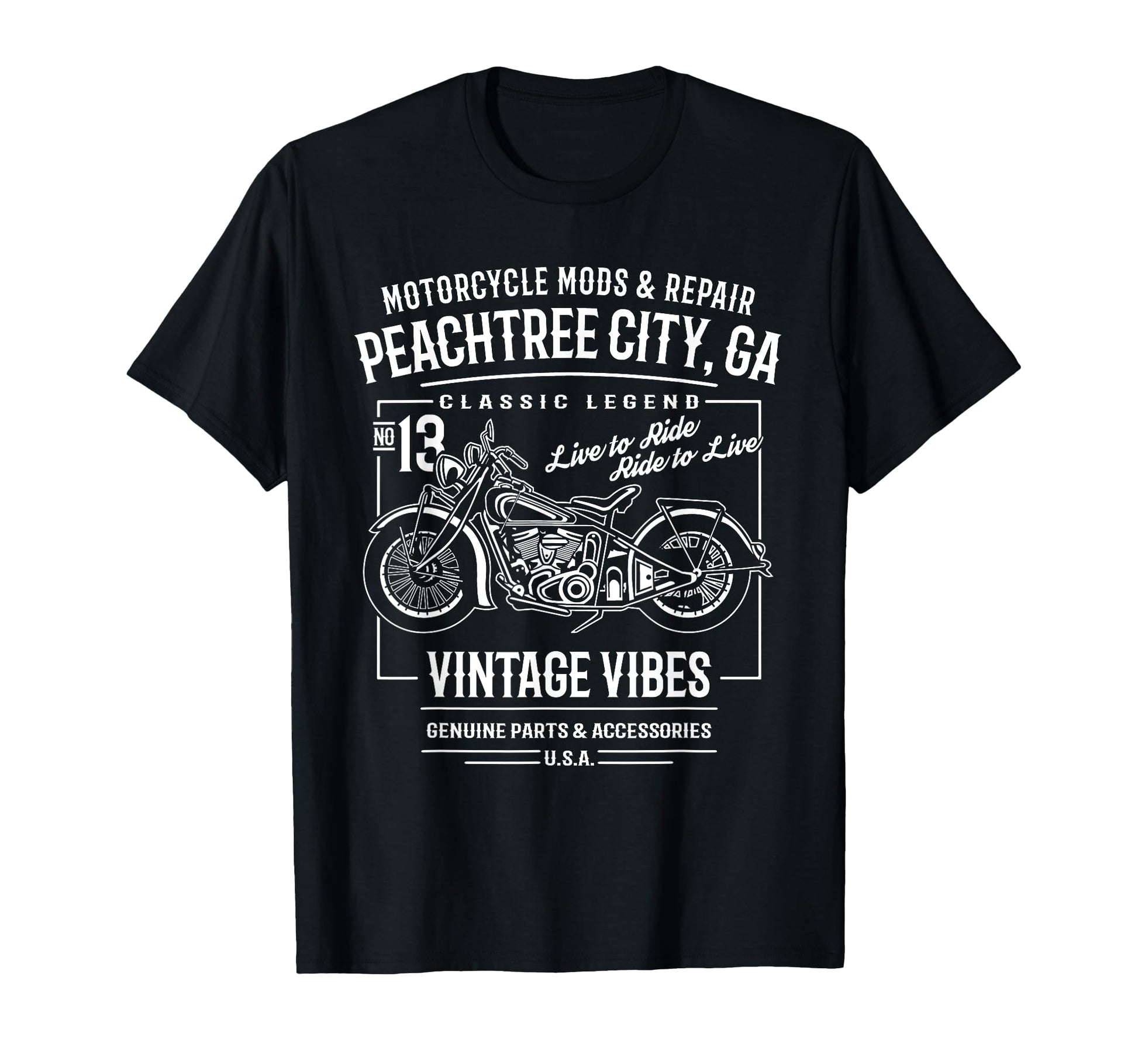 Peachtree City Ga Usa Motorcycle T-Shirt - Trendy Graphic Unisex - T-Shirt, Sweatshirt, Hoodie