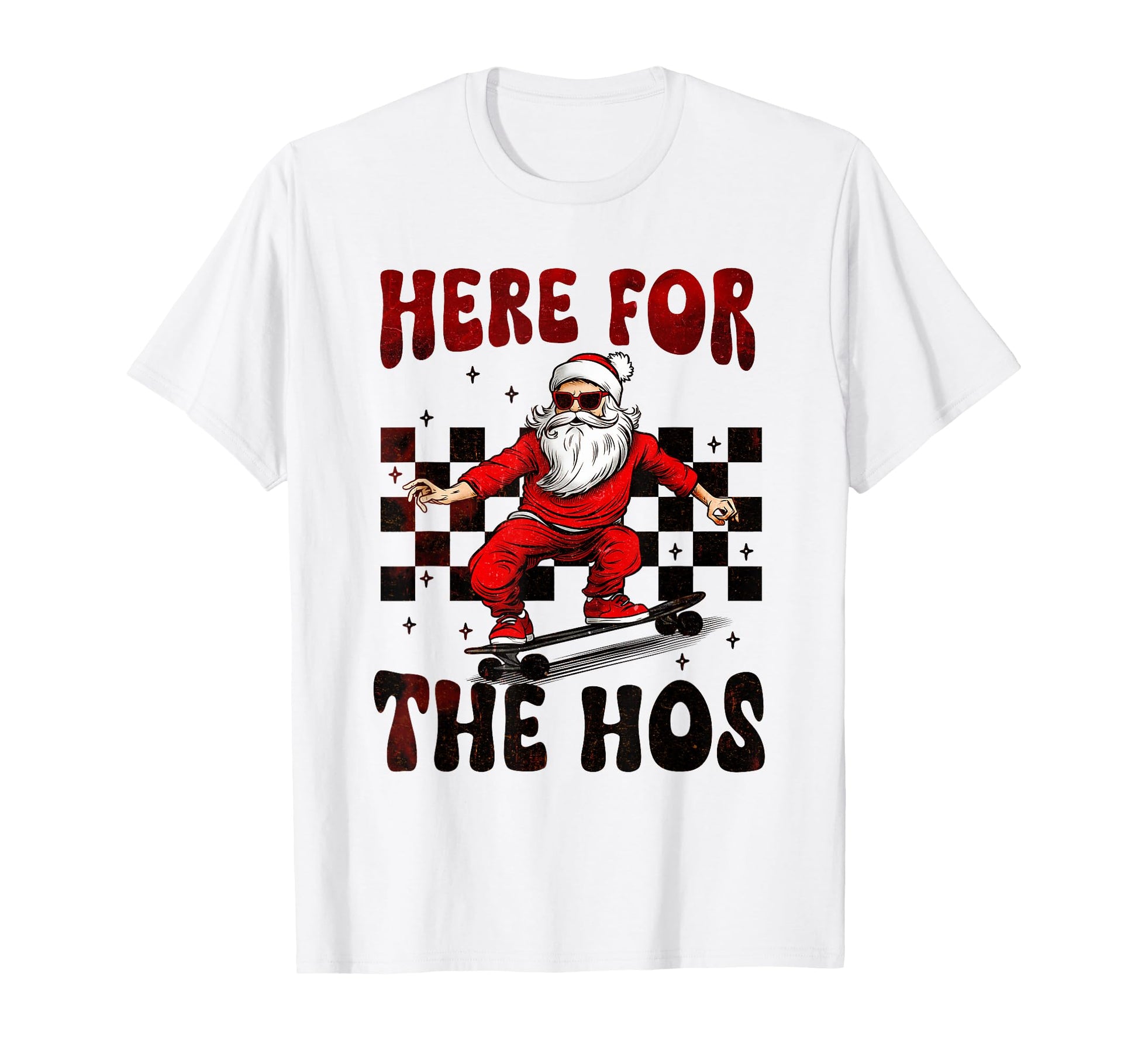 Here Hos Cowboy Santa Groovy Raunchy T-Shirt - Minimalist Print Unisex - T-Shirt, Sweatshirt, Hoodie