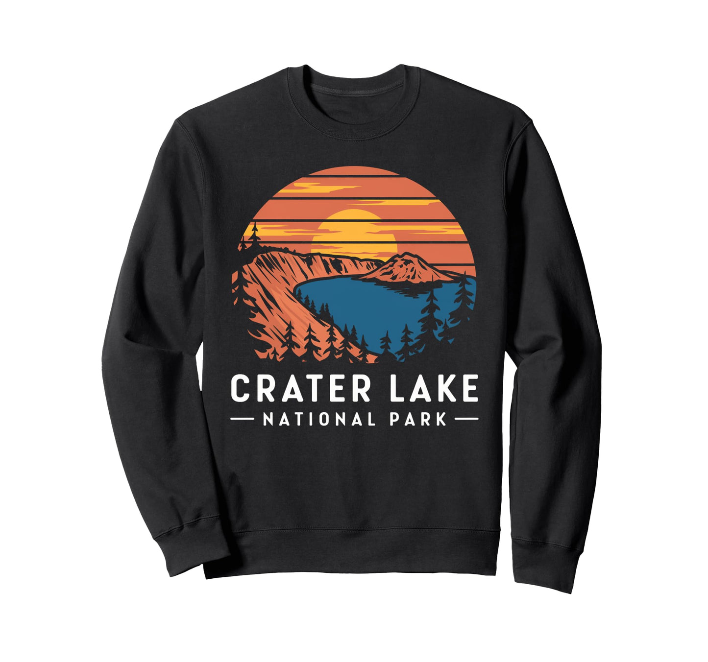 Crater Lake National Park Oregon Sweatshirt - Minimalist Print Unisex - T-Shirt, Sweatshirt, Hoodie