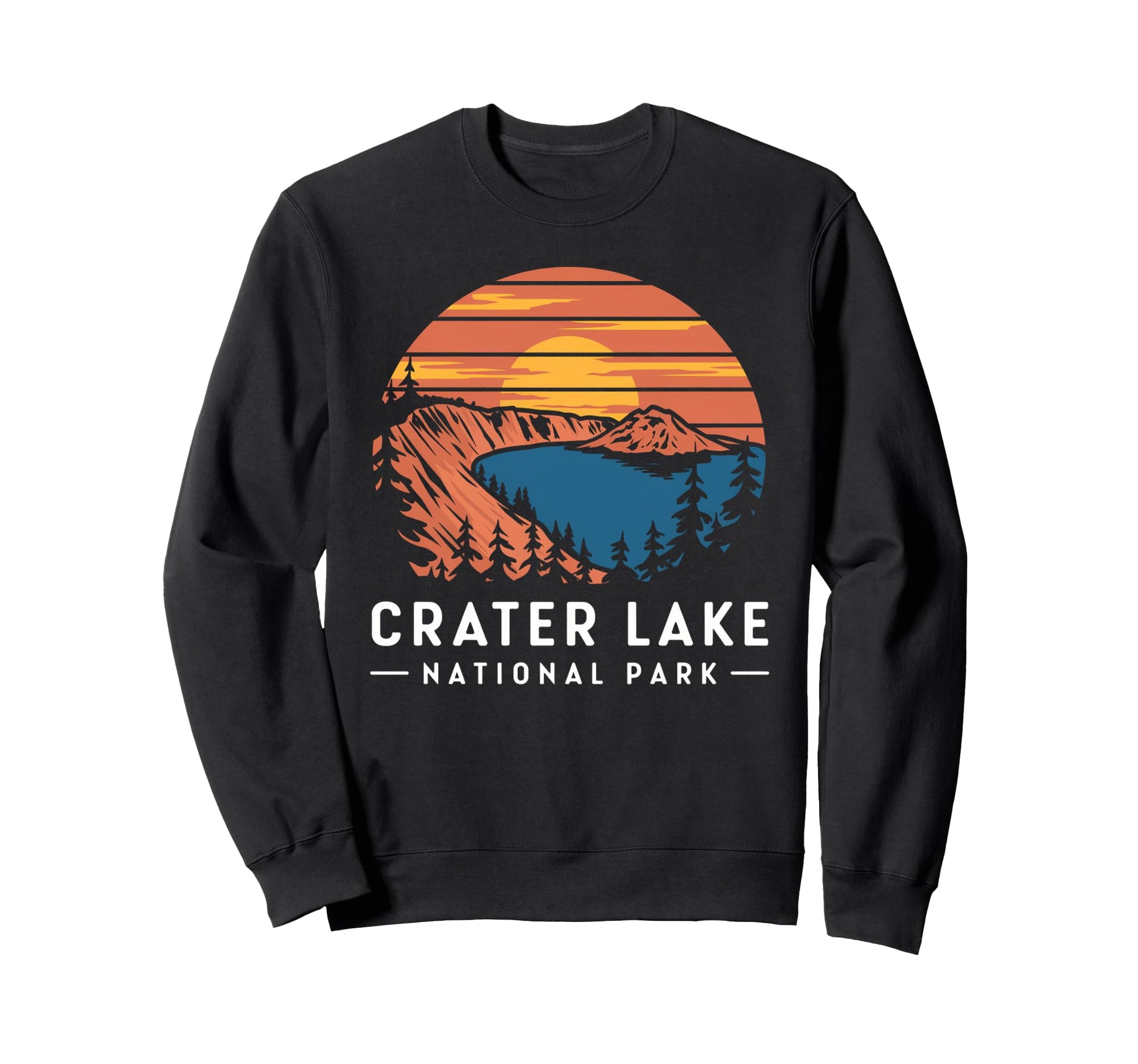 Crater Lake National Park Oregon Sweatshirt - Minimalist Print Unisex - T-Shirt, Sweatshirt, Hoodie