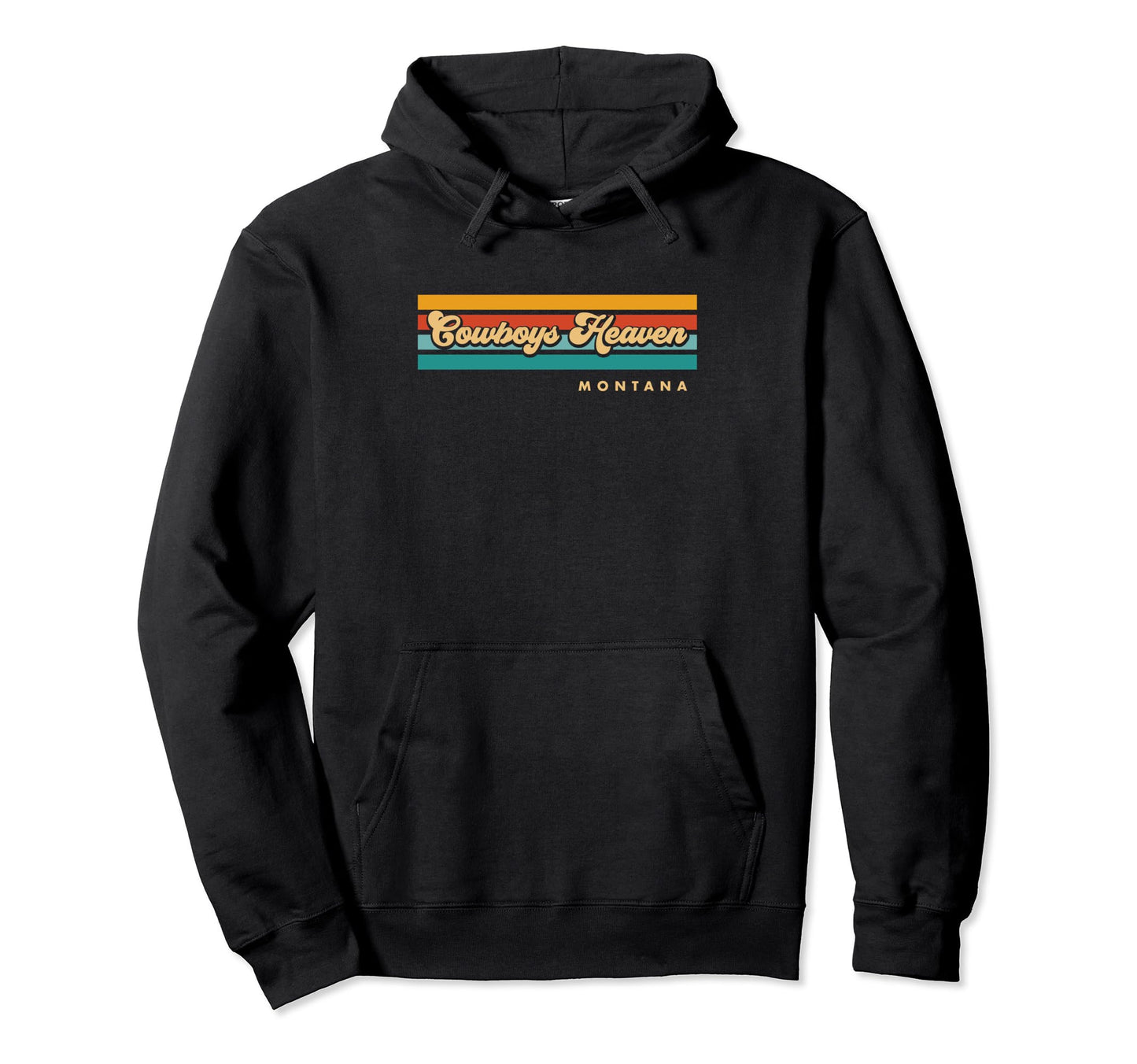 Sunset Stripes Cowboys Heaven Montana Hoodie - Unique Graphic Men Women - T-Shirt, Sweatshirt, Hoodie