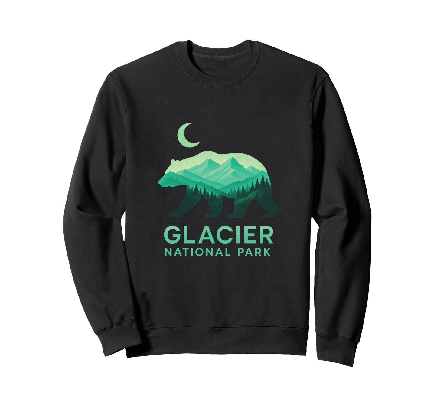 Glacier National Park Grizzly Sweatshirt - Aesthetic Graphic for Adults - T-Shirt, Sweatshirt, Hoodie