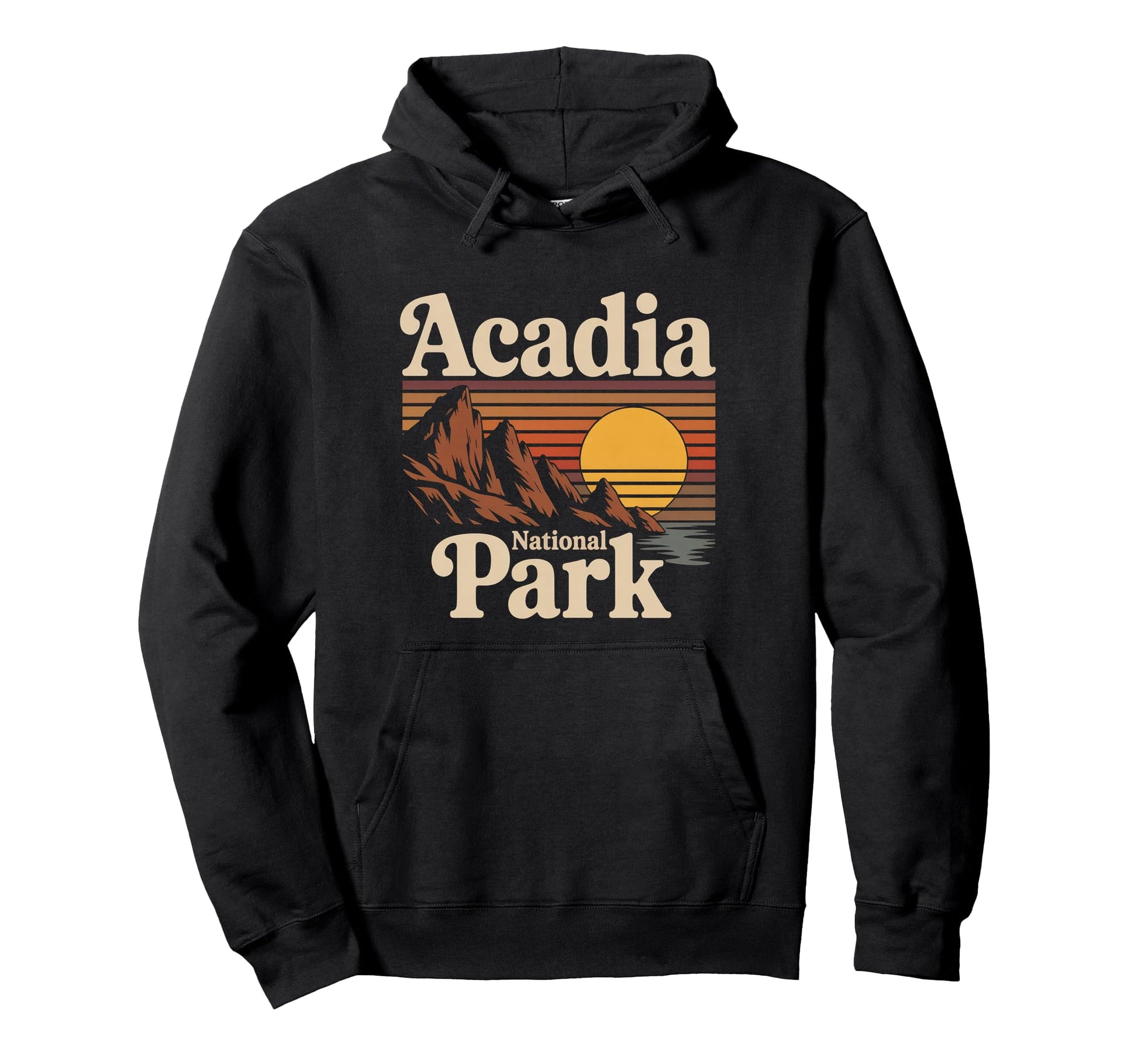 Acadia National Park Mountain Sunset Hoodie - Custom Art Print Men Women - T-Shirt, Sweatshirt, Hoodie