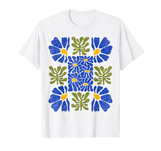 Boho Abstract Flowers Bohemian T-Shirt - Streetwear Style for Adults - T-Shirt, Sweatshirt, Hoodie