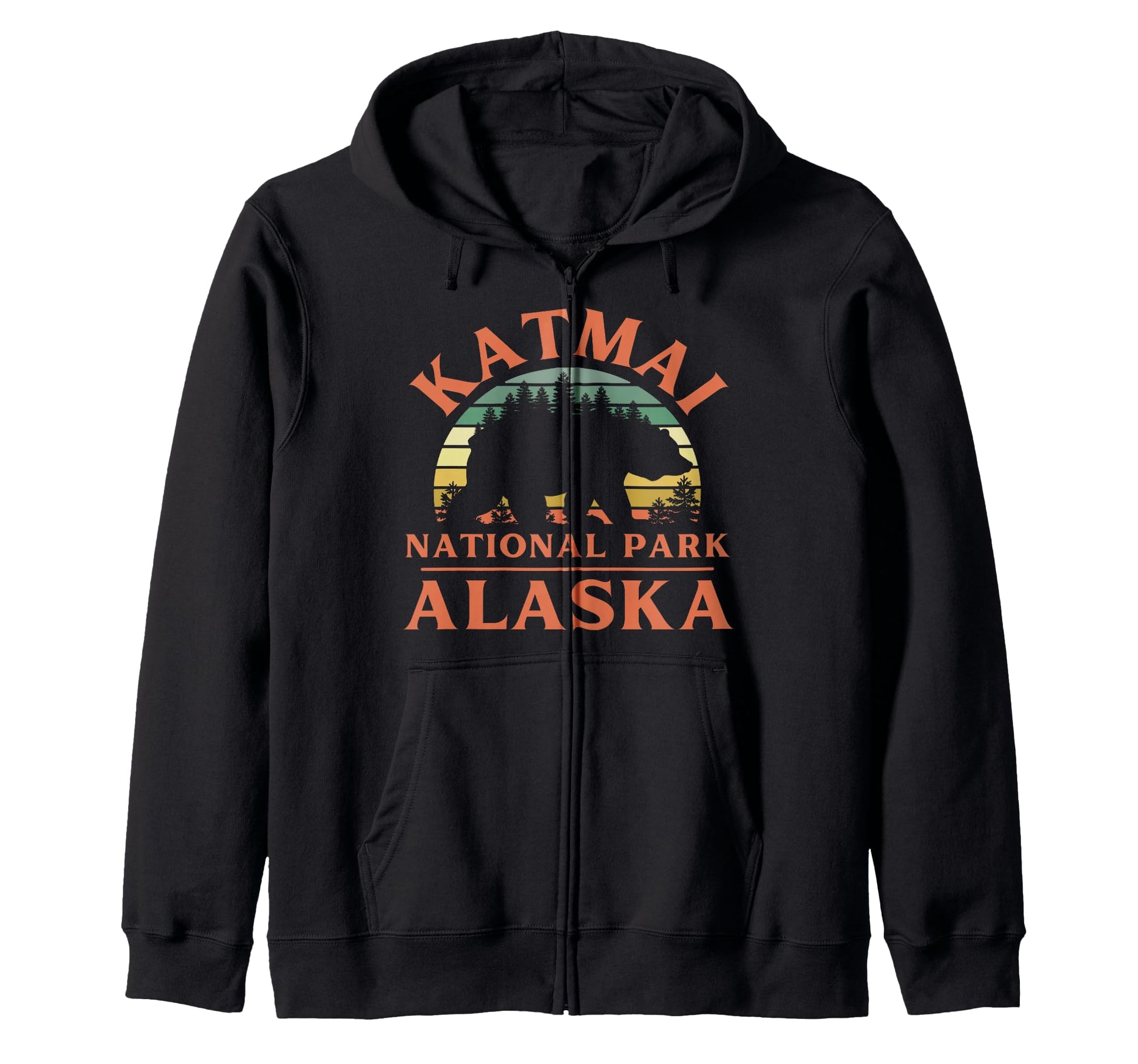 Katmai National Park Alaska Usa Hoodie - Custom Art Print for Adults - T-Shirt, Sweatshirt, Hoodie