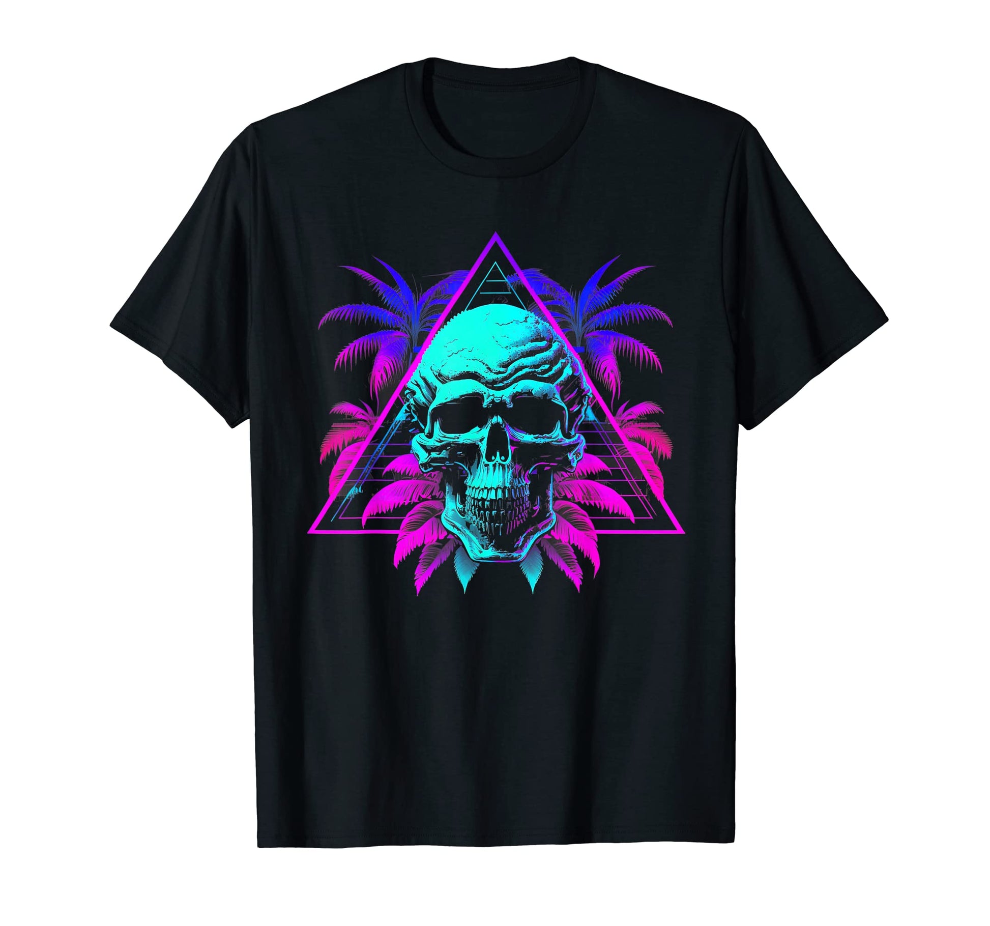 Skull Vaporwave Retrowave Aesthetic T-Shirt - Streetwear Style Unisex - T-Shirt, Sweatshirt, Hoodie