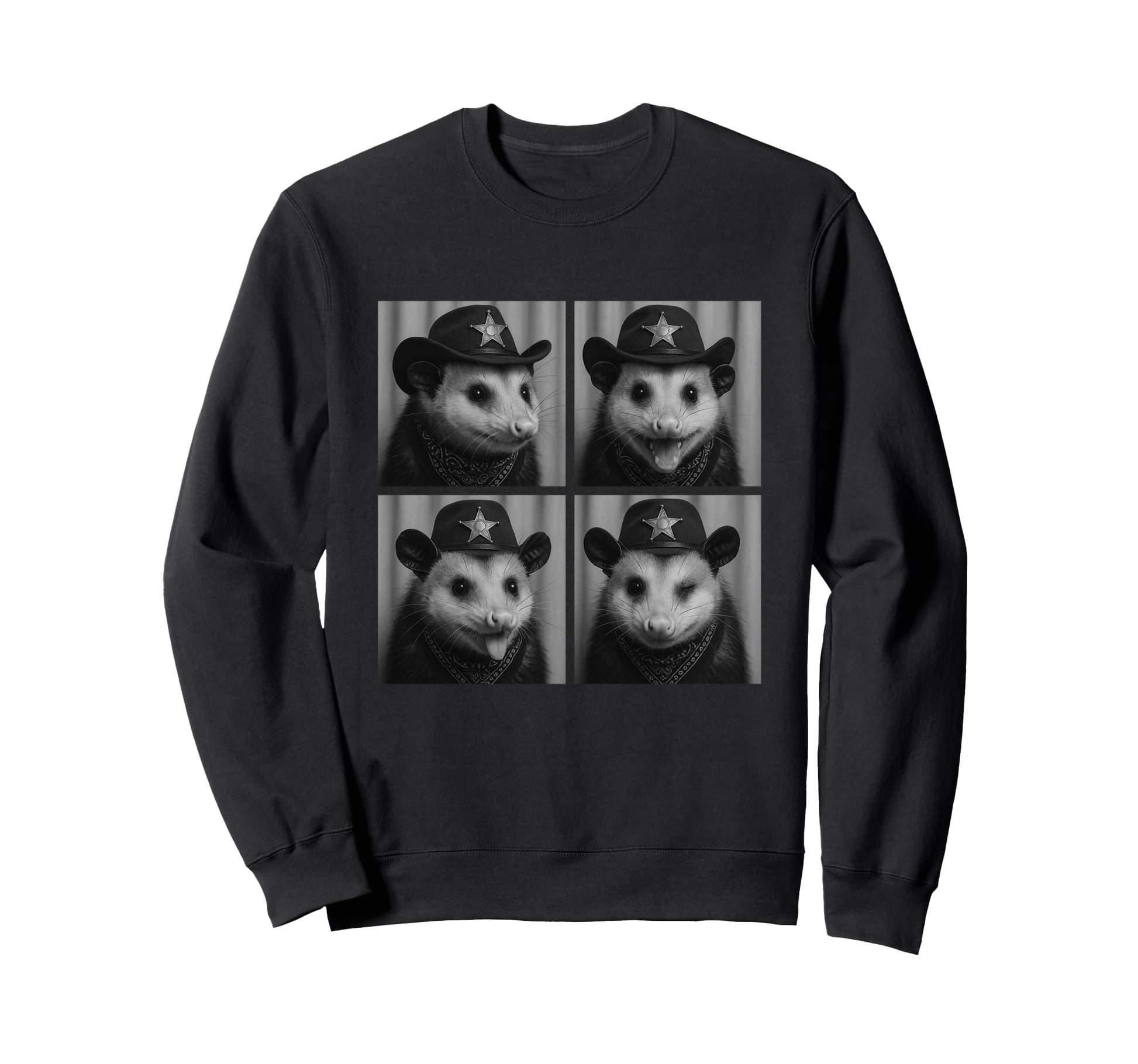 Funny Cowboy Opossums Western Farm Sweatshirt - Novelty Apparel for Adults - T-Shirt, Sweatshirt, Hoodie