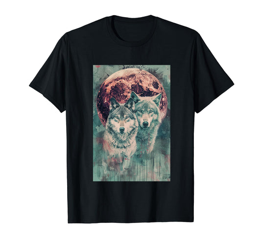 Boho Mystic Wolf Art T-Shirt - Casual Everyday Wear for Adults - T-Shirt, Sweatshirt, Hoodie