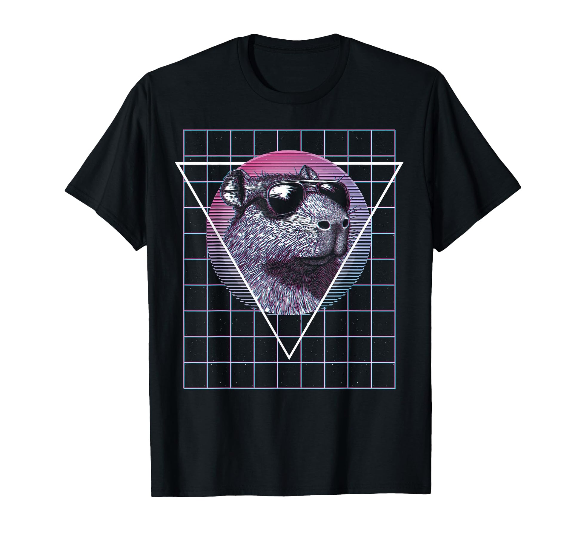 Capybara Capibara Sunglasses Vaporwave T-Shirt - Aesthetic Graphic Unisex - T-Shirt, Sweatshirt, Hoodie