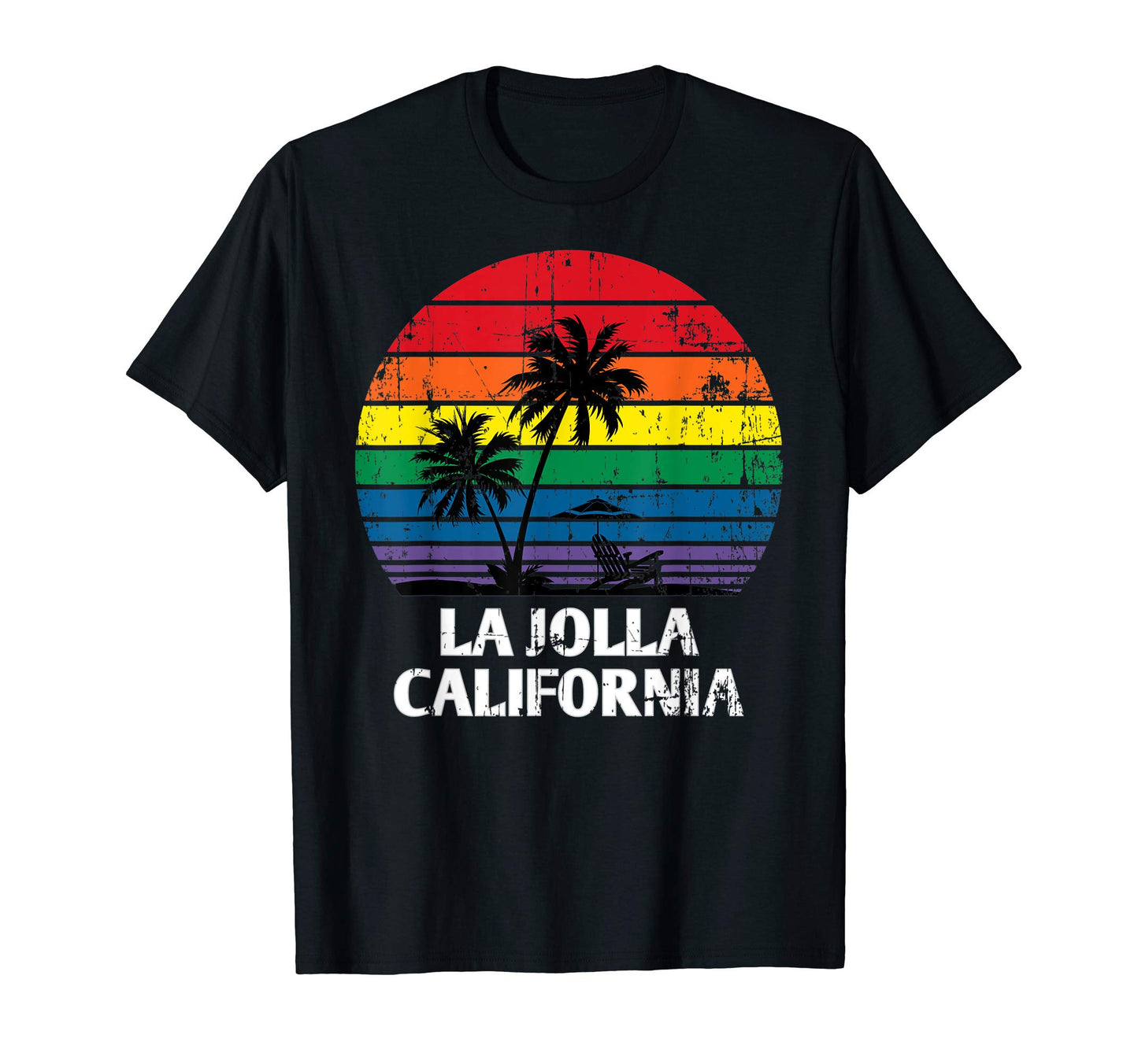 La Jolla Beach Ca Lgbt Pride T-Shirt - Fun Novelty Design Men Women - T-Shirt, Sweatshirt, Hoodie