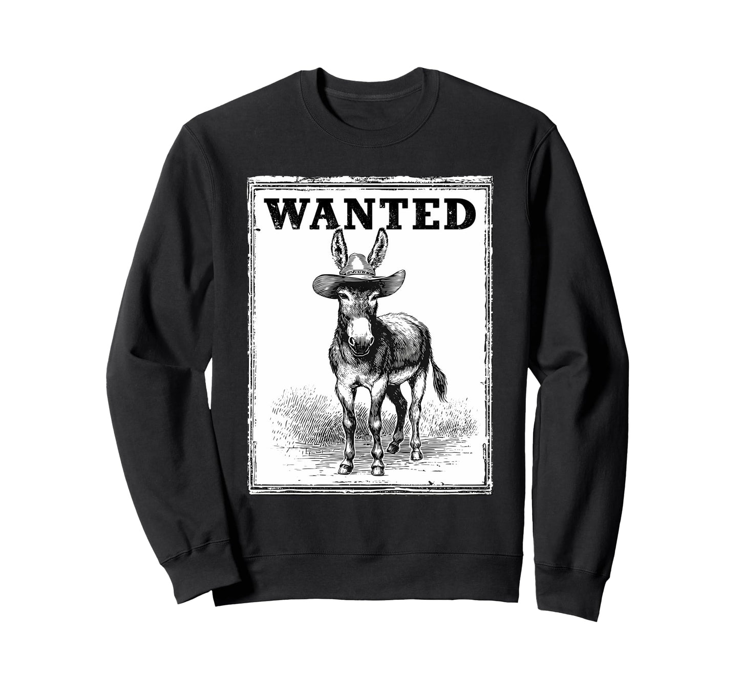Country Cowboy Donkey Rodeo Cowgirl Sweatshirt - Trendy Graphic Unisex - T-Shirt, Sweatshirt, Hoodie