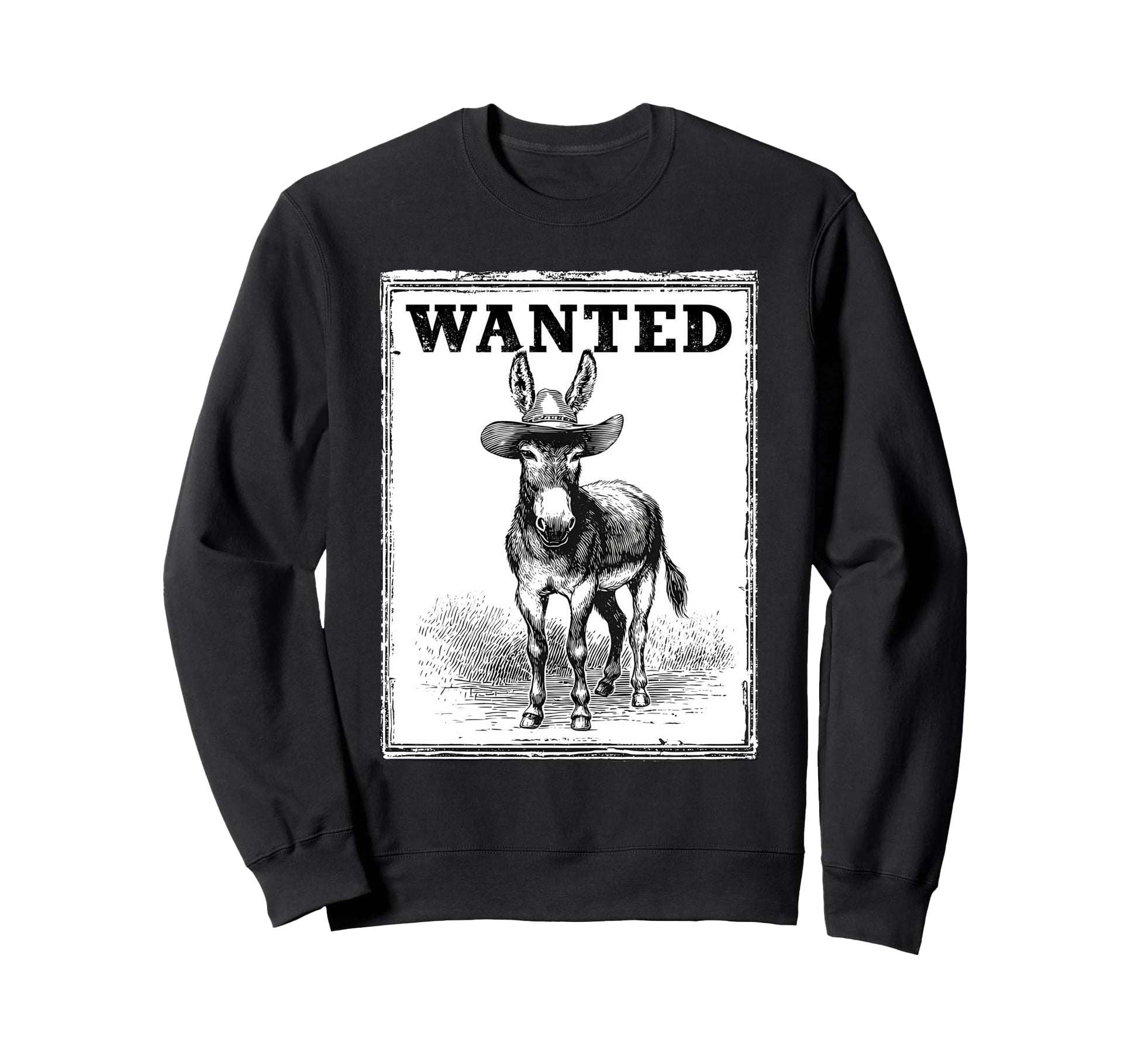 Country Cowboy Donkey Rodeo Cowgirl Sweatshirt - Trendy Graphic Unisex - T-Shirt, Sweatshirt, Hoodie