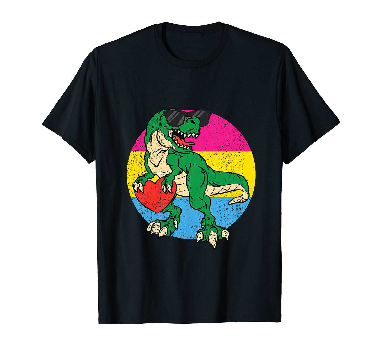 Lgbt Q Dinosaur Pansexual Pride Rainbow T-Shirt - Unique Graphic Unisex - T-Shirt, Sweatshirt, Hoodie