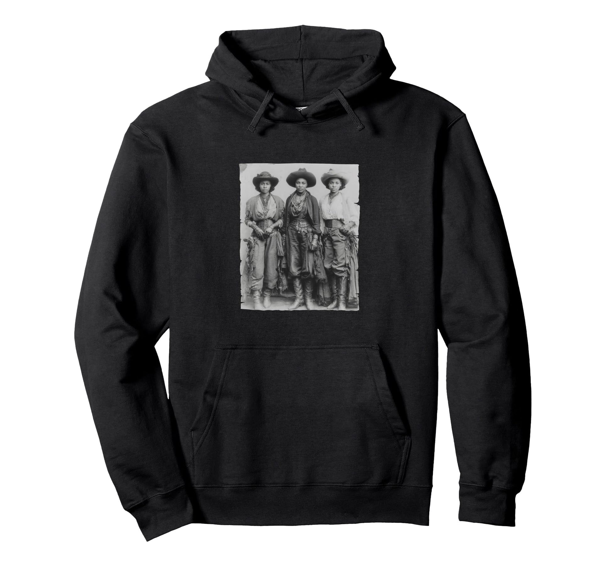Black Cowgirls Western Photo History Hoodie - Aesthetic Graphic Unisex - T-Shirt, Sweatshirt, Hoodie