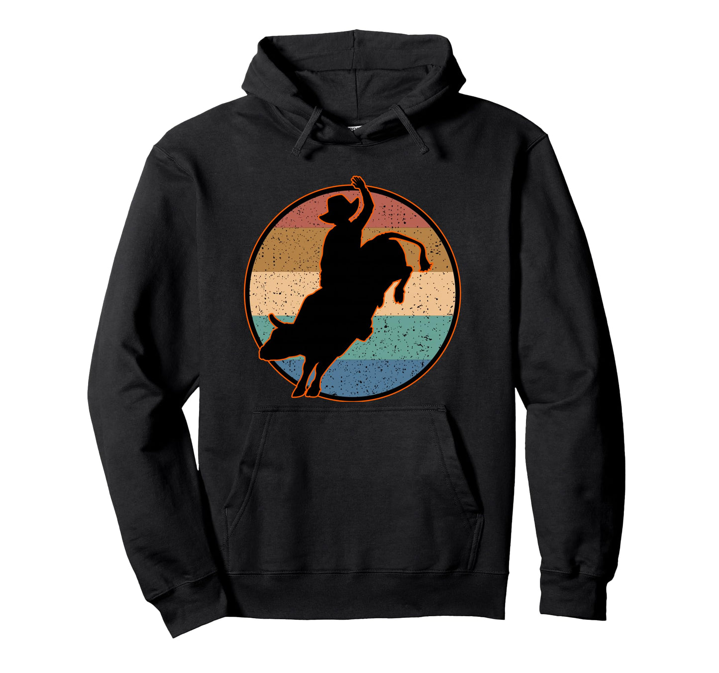 Bull Riding Bull Rider Cowboy Rodeo Hoodie - Custom Art Print for Adults - T-Shirt, Sweatshirt, Hoodie