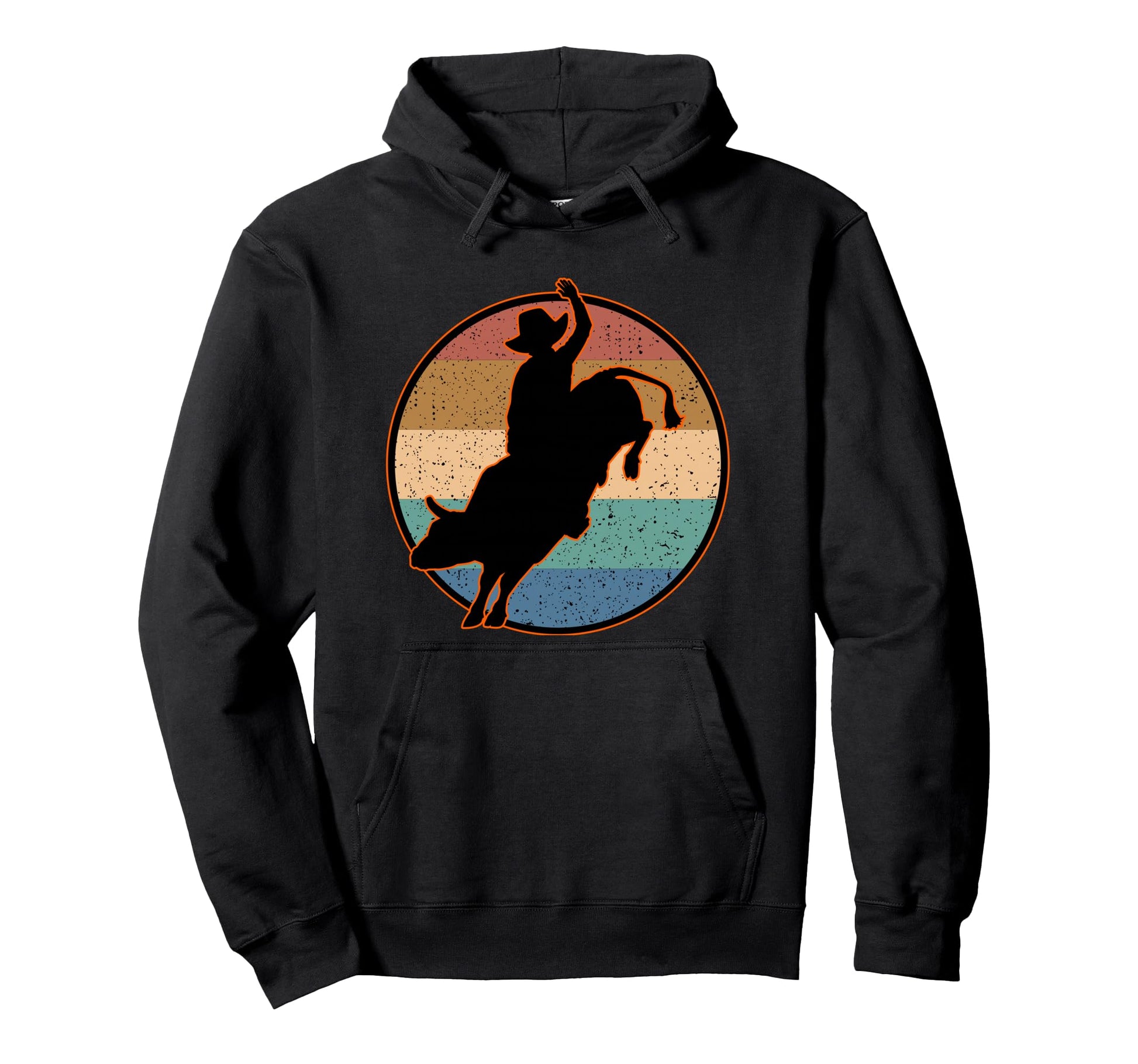 Bull Riding Bull Rider Cowboy Rodeo Hoodie - Custom Art Print for Adults - T-Shirt, Sweatshirt, Hoodie