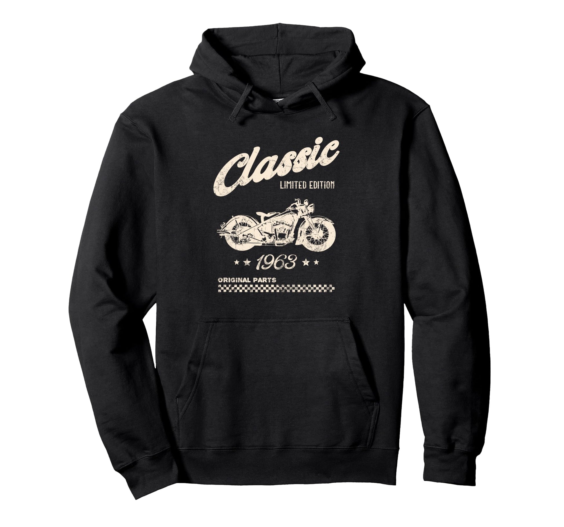 62Nd Birthday Motorcycle Born 1963 Hoodie - Aesthetic Graphic Unisex - T-Shirt, Sweatshirt, Hoodie