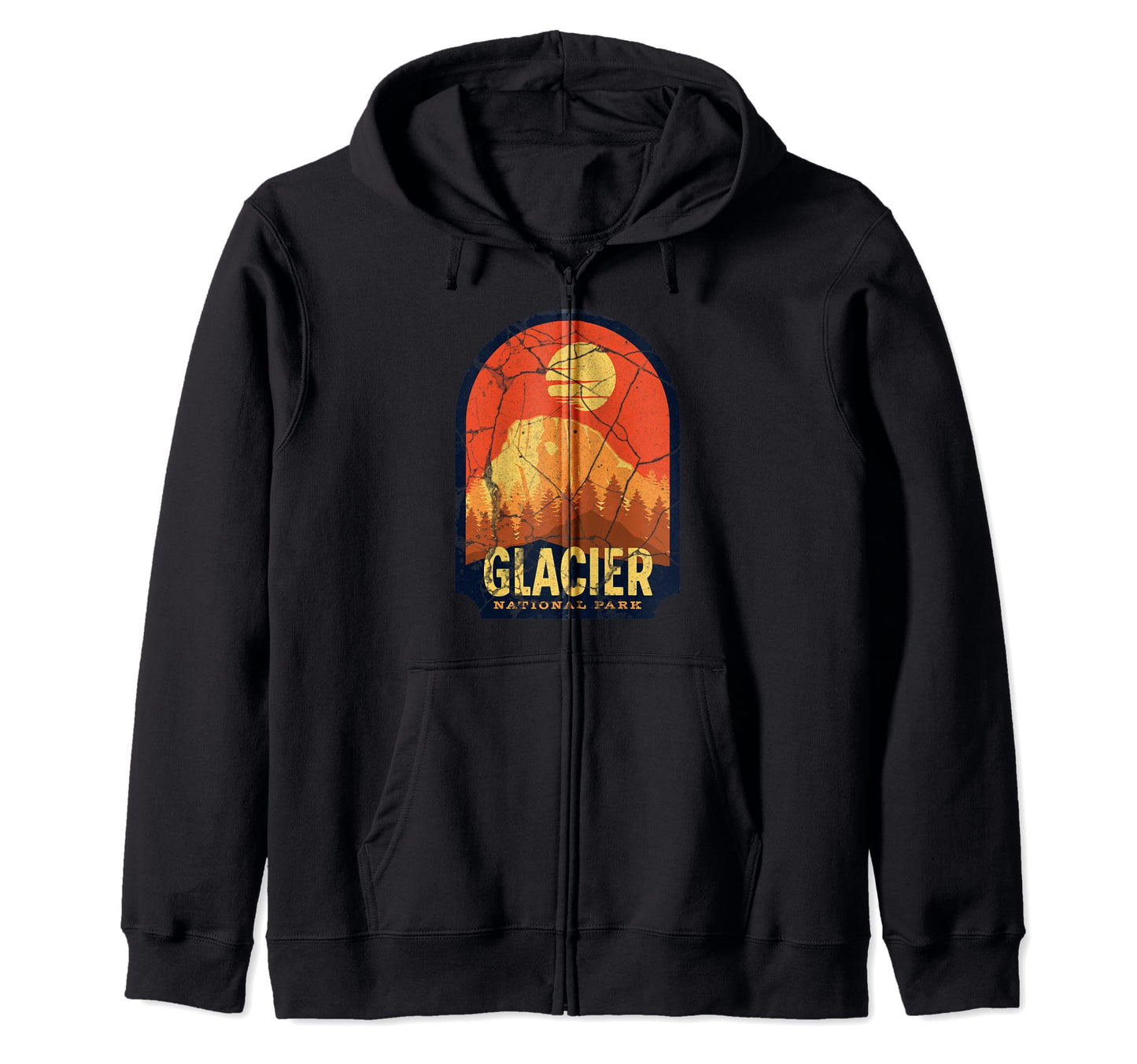 Glacier National Park Montana Usa Sweatshirt - Fun Novelty Design Unisex - T-Shirt, Sweatshirt, Hoodie