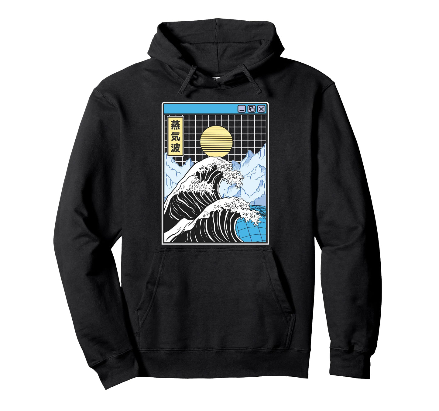 Great Wave Off Kanagawa Grid Kawaii Hoodie - Custom Art Print for Adults - T-Shirt, Sweatshirt, Hoodie