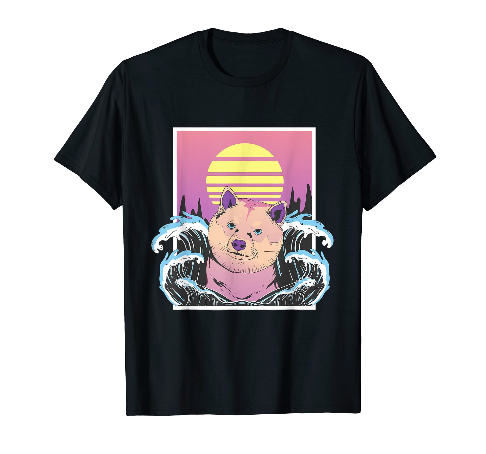Shiba Inu Dog Soft Vaporwave T-Shirt - Minimalist Print Men Women - T-Shirt, Sweatshirt, Hoodie