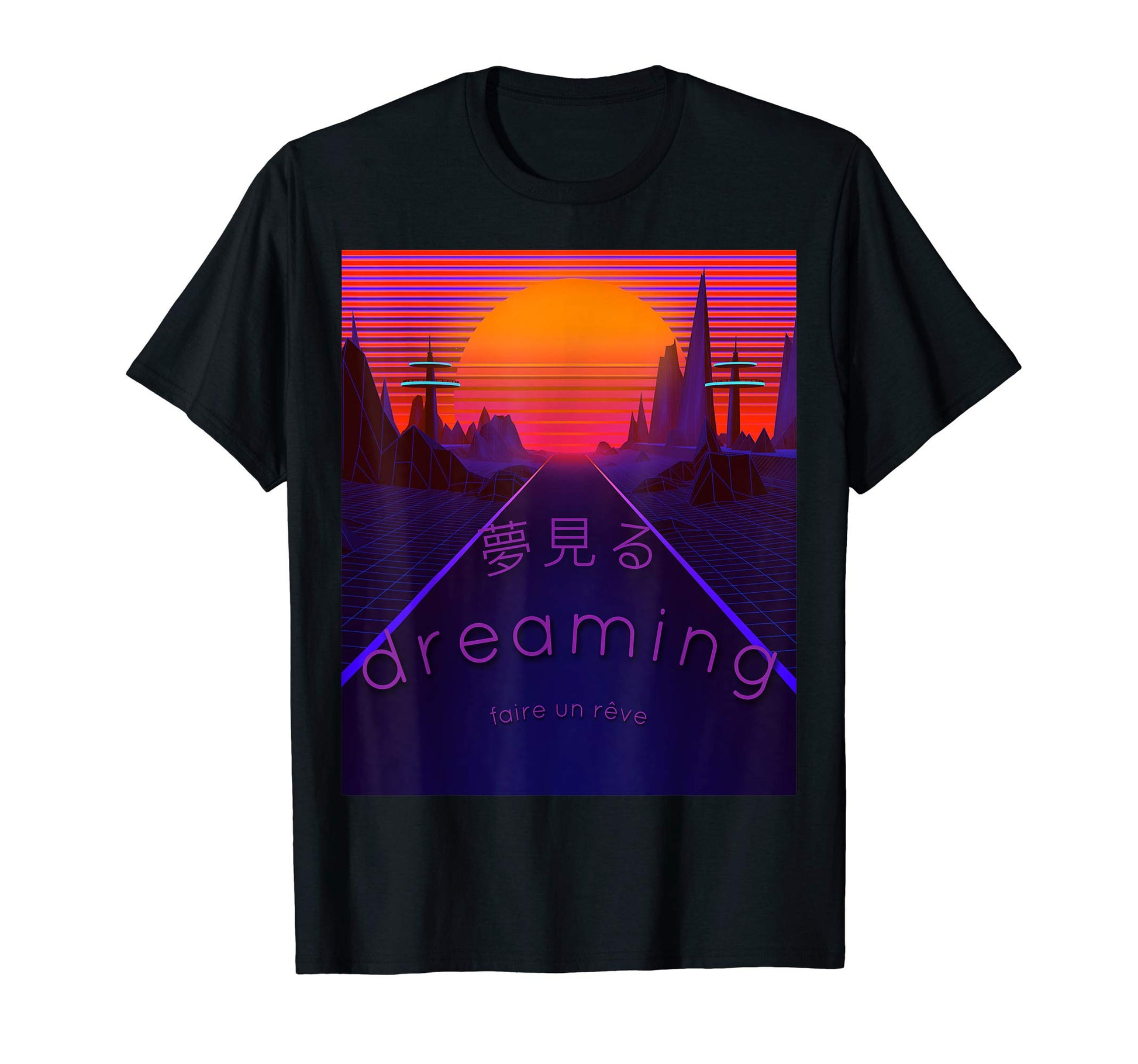 Dreaming Faire Un Reve Vaporwave T-Shirt - Aesthetic Graphic Unisex - T-Shirt, Sweatshirt, Hoodie