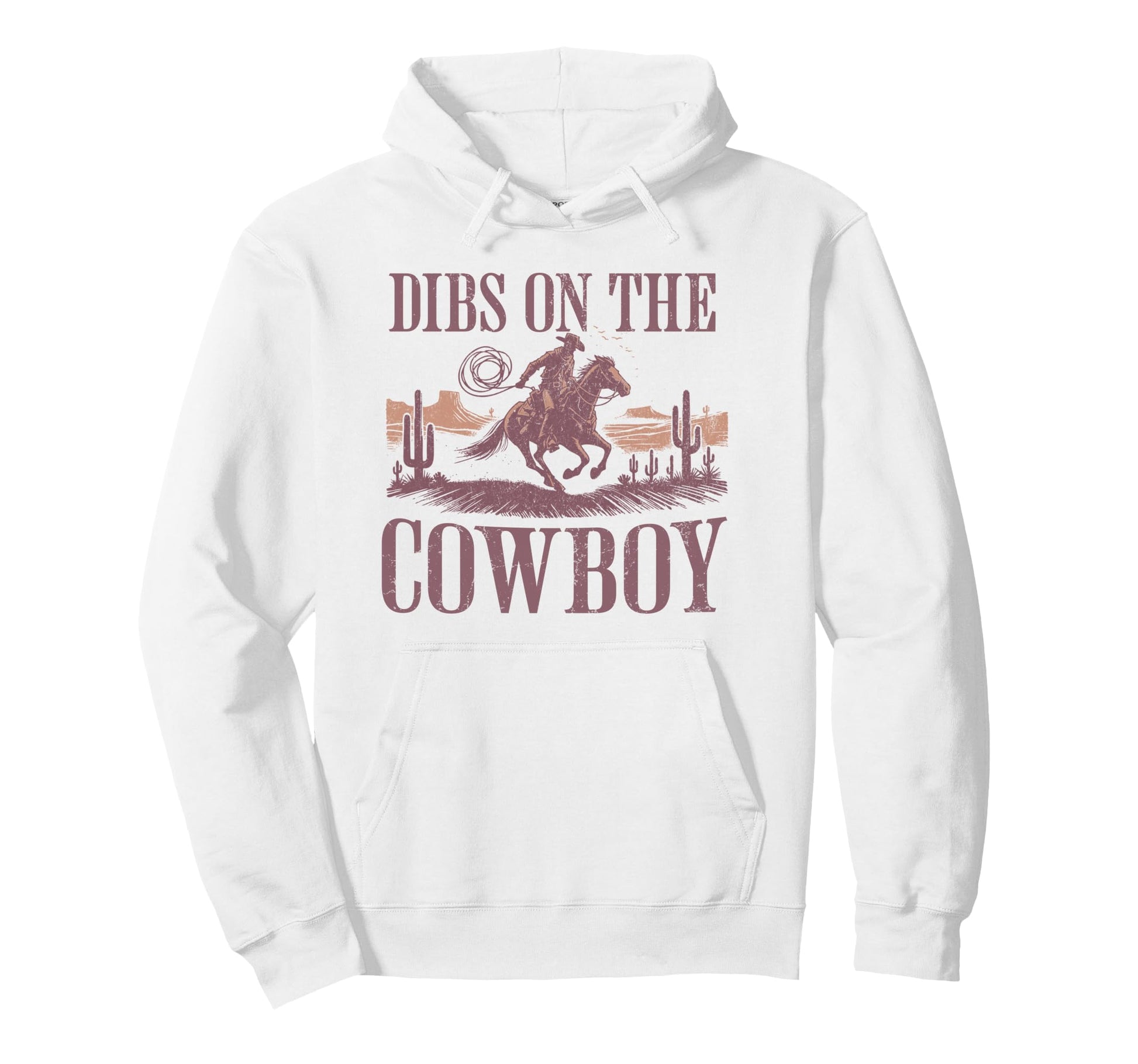 Dibs Cowboy Riding Horse Western Country Hoodie - Fun Novelty Design Unisex - T-Shirt, Sweatshirt, Hoodie
