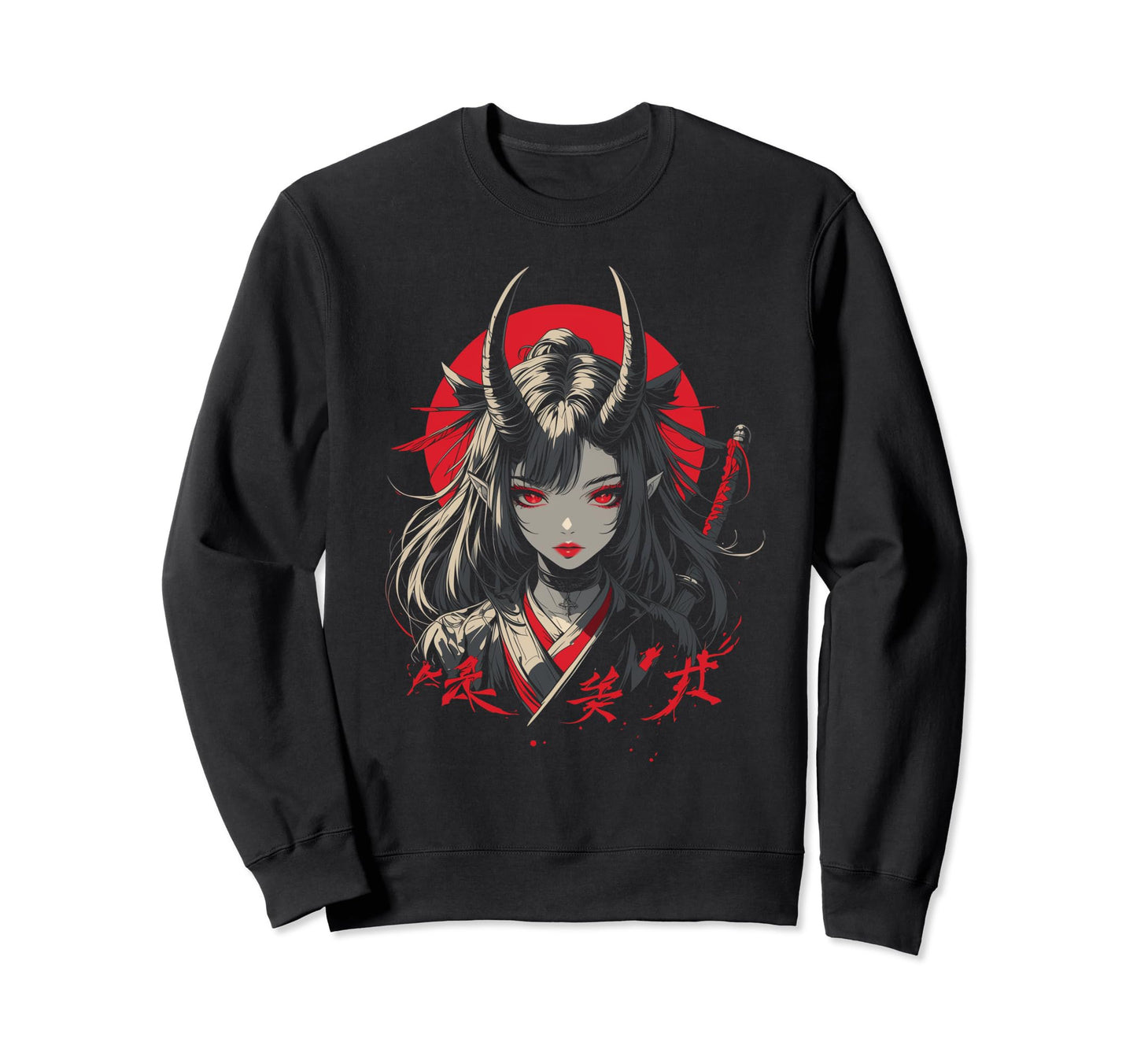 Goth Grunge Demon Anime Waifu Sweatshirt - Fun Novelty Design Unisex - T-Shirt, Sweatshirt, Hoodie