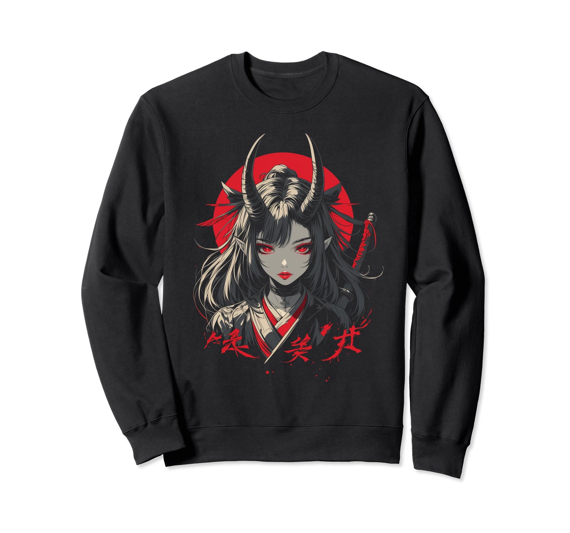 Goth Grunge Demon Anime Waifu Sweatshirt - Fun Novelty Design Unisex - T-Shirt, Sweatshirt, Hoodie
