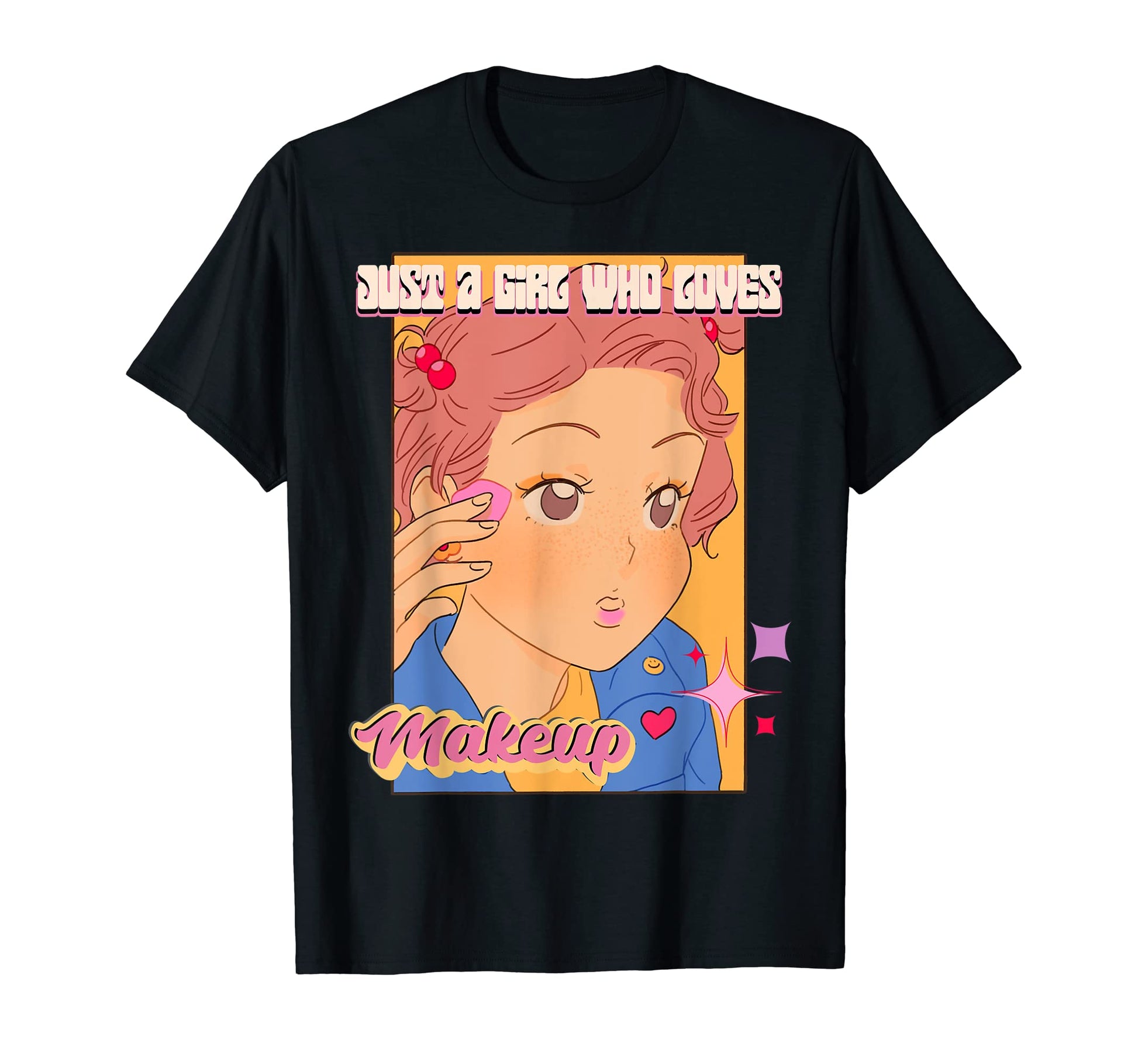Anime Who Loves Makeup Rainbow Japan T-Shirt - Aesthetic Graphic for Adults - T-Shirt, Sweatshirt, Hoodie